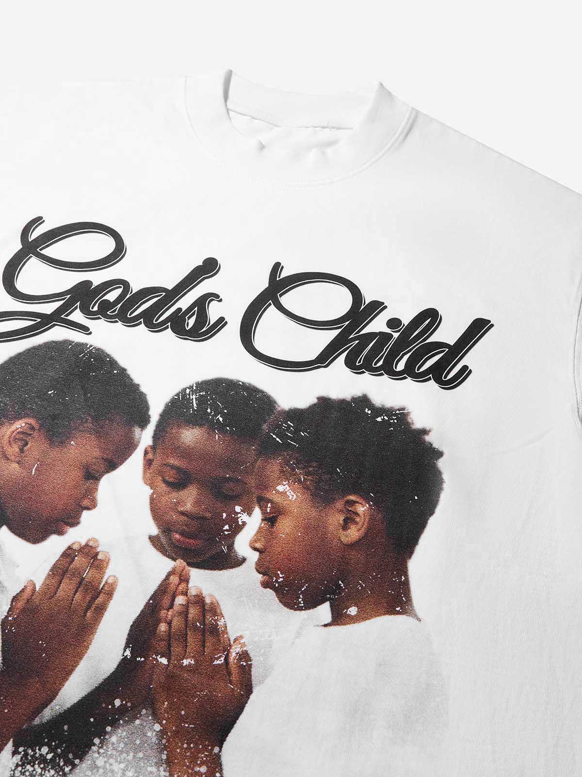 3 God’s Child Print T-shirts - Image 4