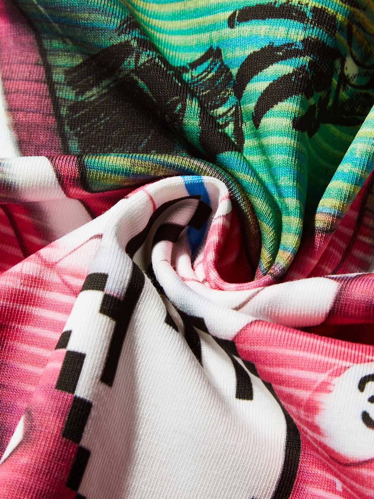 3D Pink Pager Retro Print Boxy Oversized T-shirt - Image 10