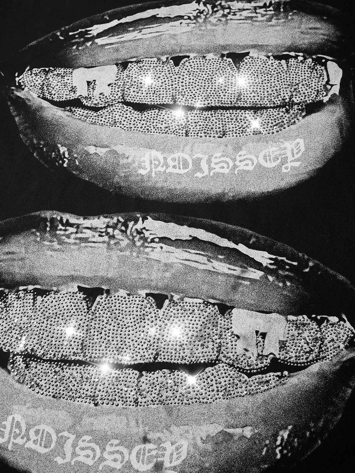 3D Rhinestone Grillz Tee | Authentic "Iced Out" Crystal Detail | NOISSEY - Image 4