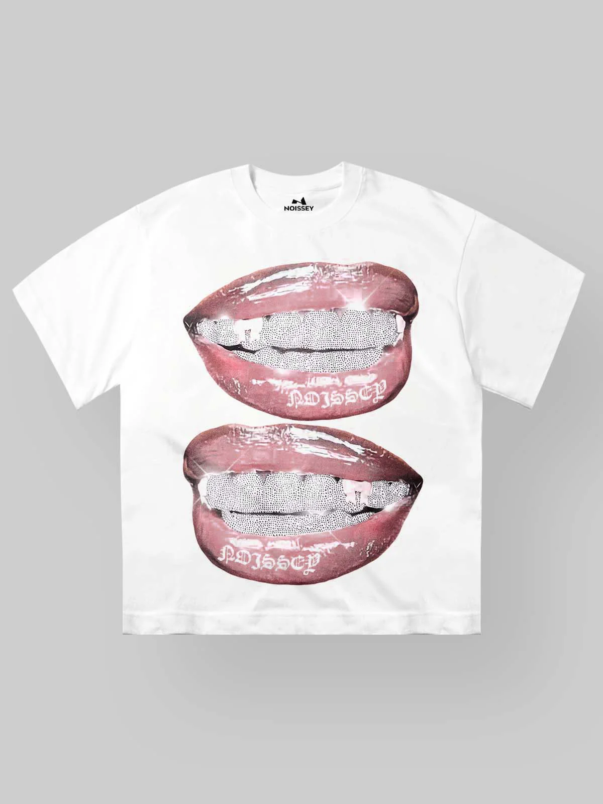 3D Rhinestone Grillz Tee | Authentic "Iced Out" Crystal Detail | NOISSEY