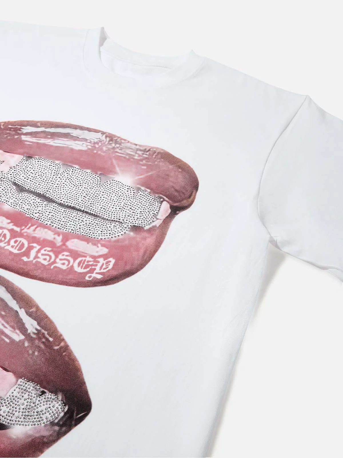 3D Rhinestone Grillz Tee | Authentic "Iced Out" Crystal Detail | NOISSEY - Image 5