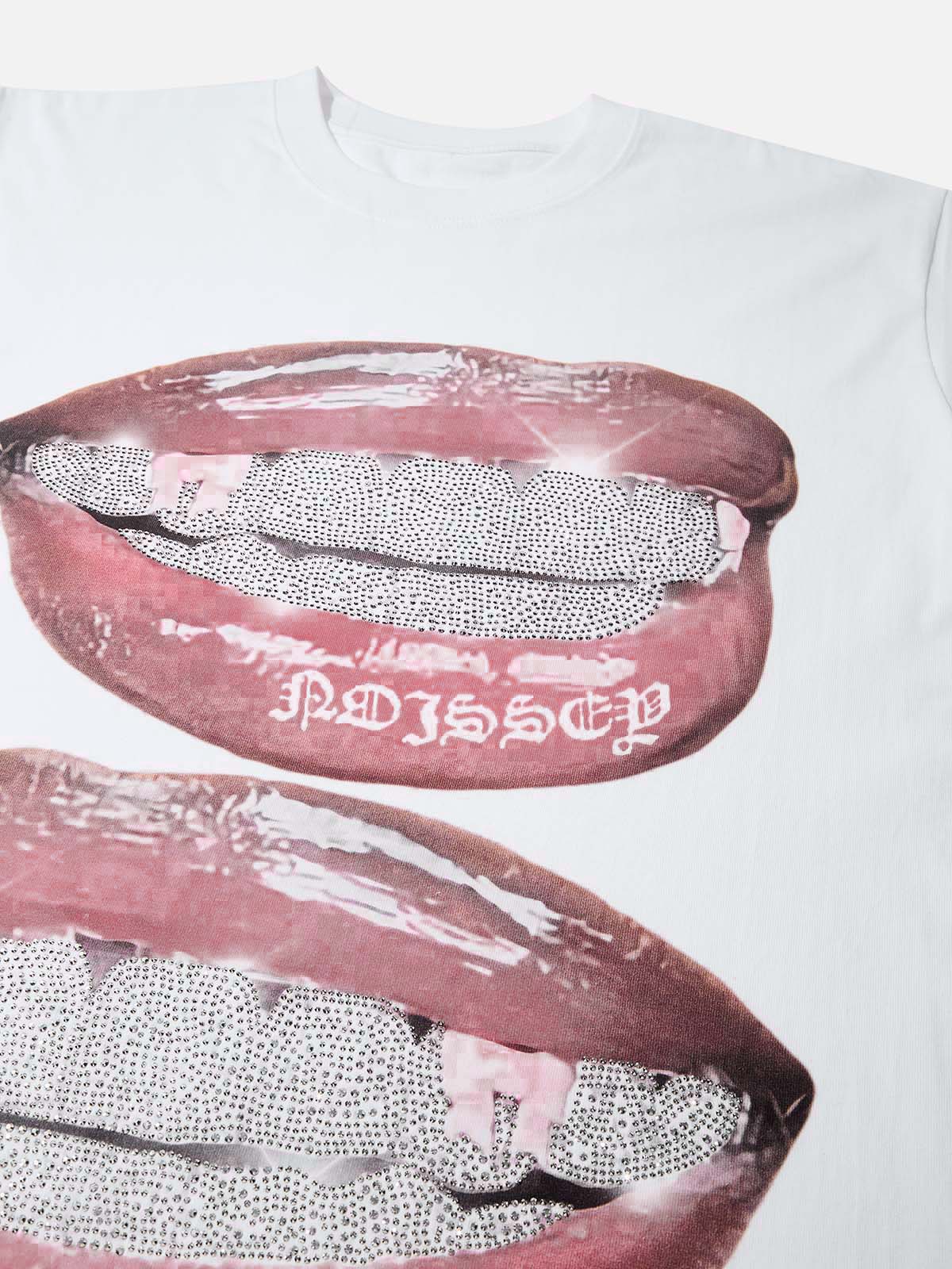 3D Rhinestone Grillz Tee | Authentic "Iced Out" Crystal Detail | NOISSEY - Image 6