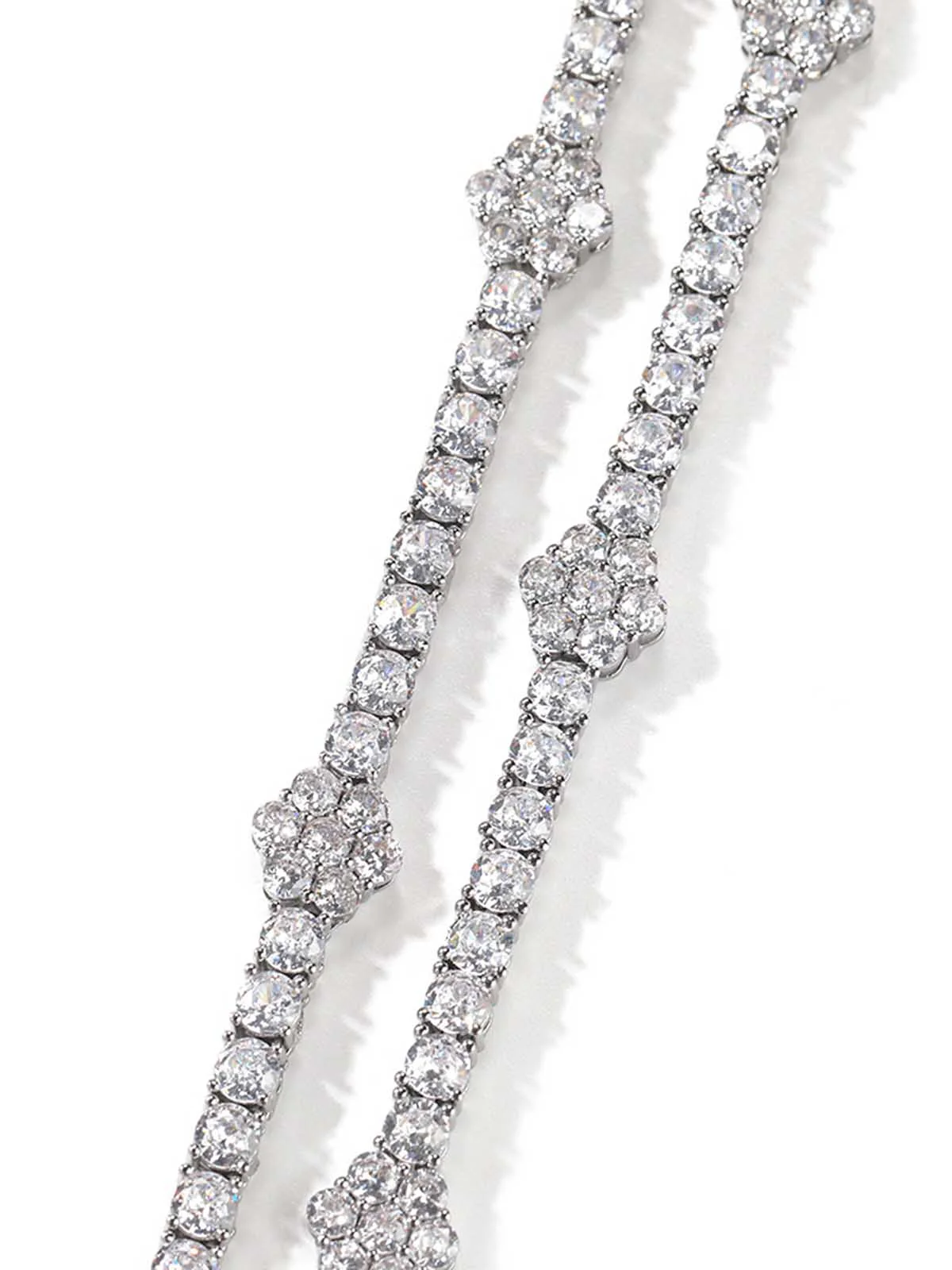 5A Zircon Flower Tennis Chain Trendy Accessory - Image 7