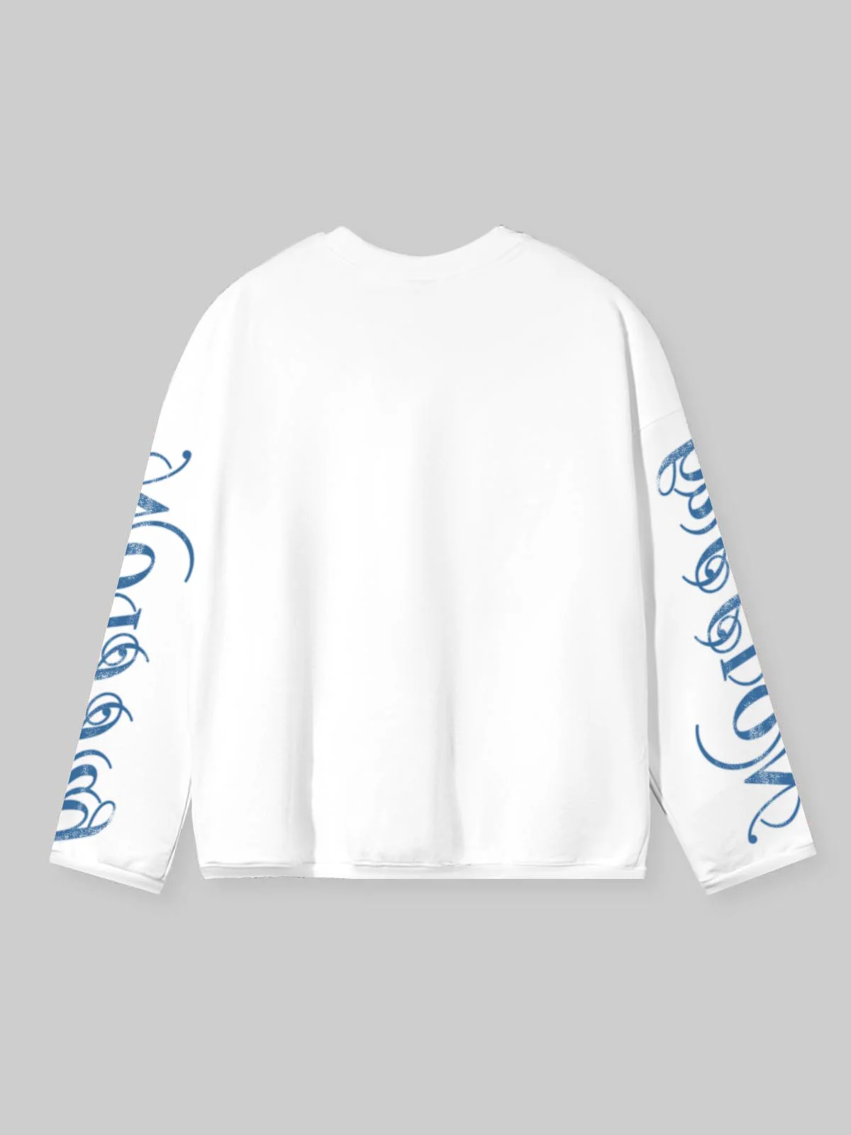 "ARCHIVAL GRILLZ" SCREEN-PRINT CREWNECK – VINTAGE BLUE OVERSIZED LONG SLEEVE - Image 9