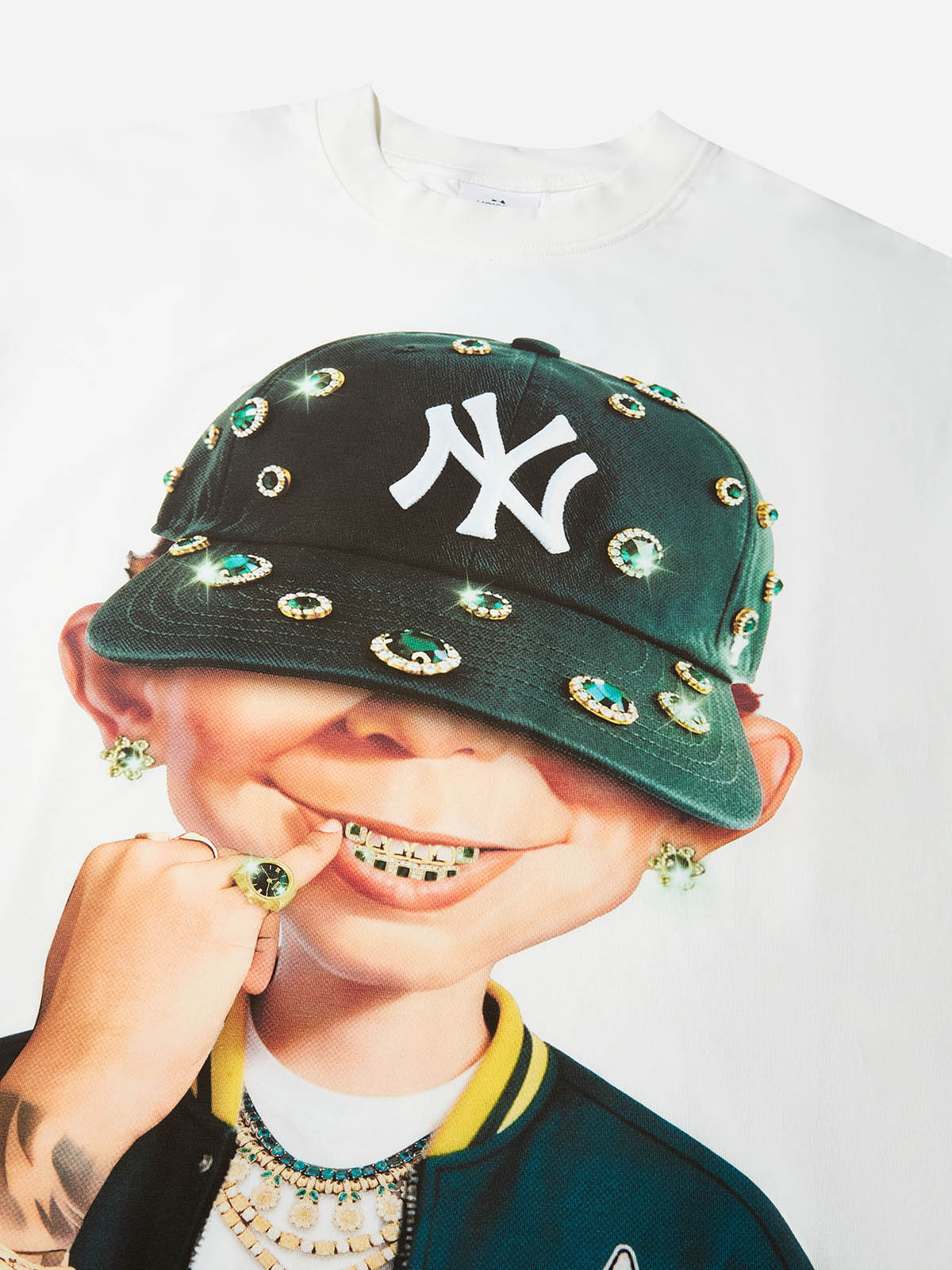 Bad Boy and His Green Diamond Hat Oversized T-Shirt - Image 7