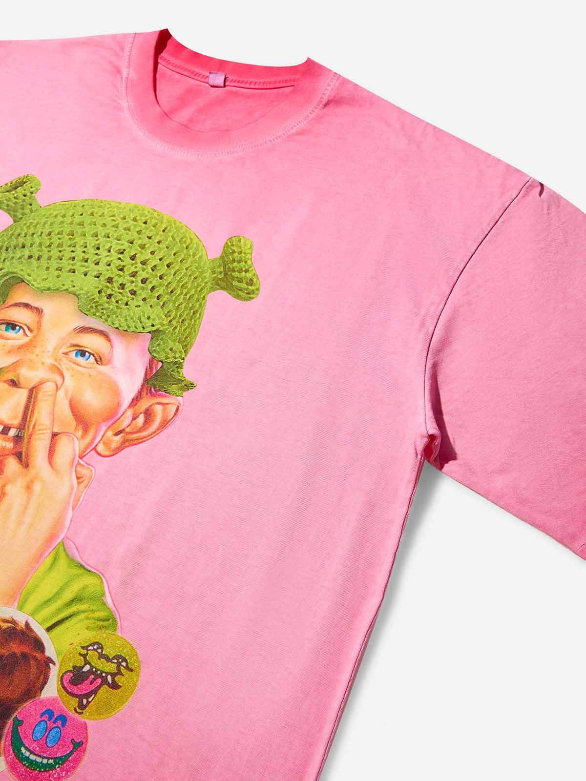 Bad Boy and His Shrek Crochet Hat Print T-shirt - Image 3