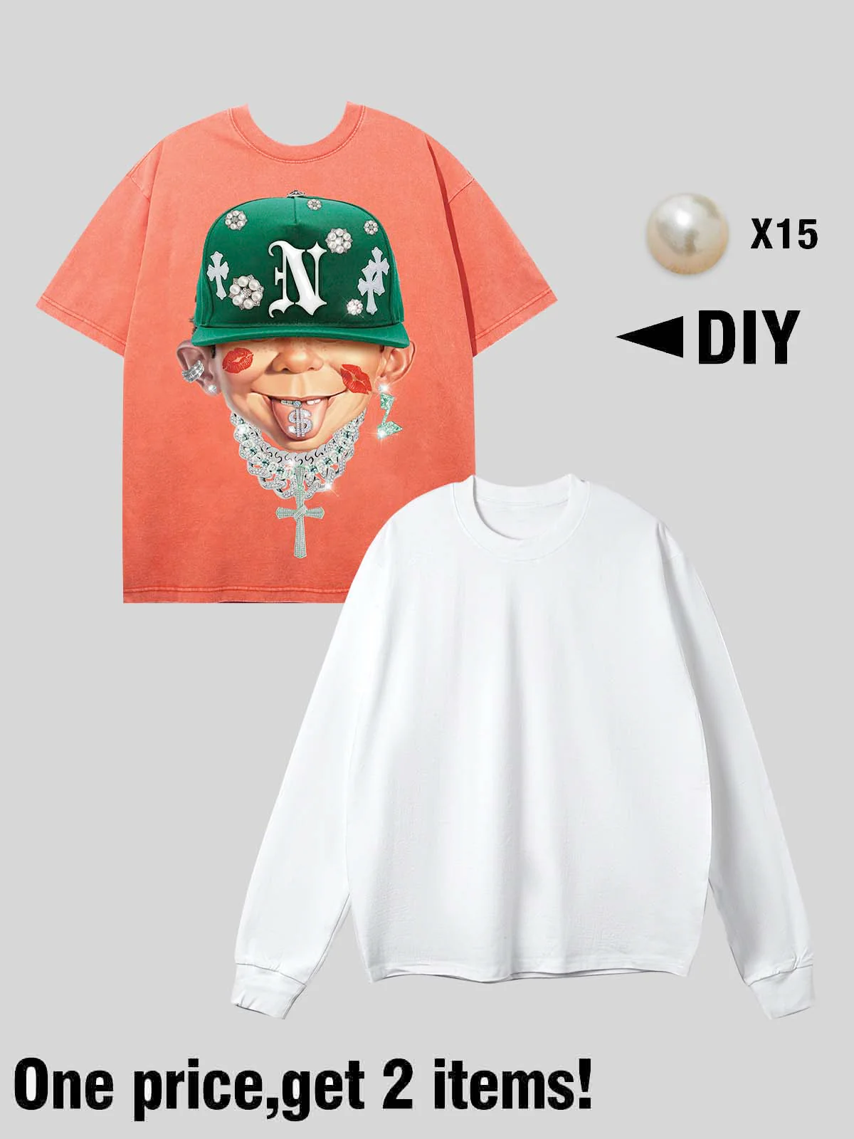 Bad Boy Green DIY Diamond Print Long-Sleeve Suit - Image 10