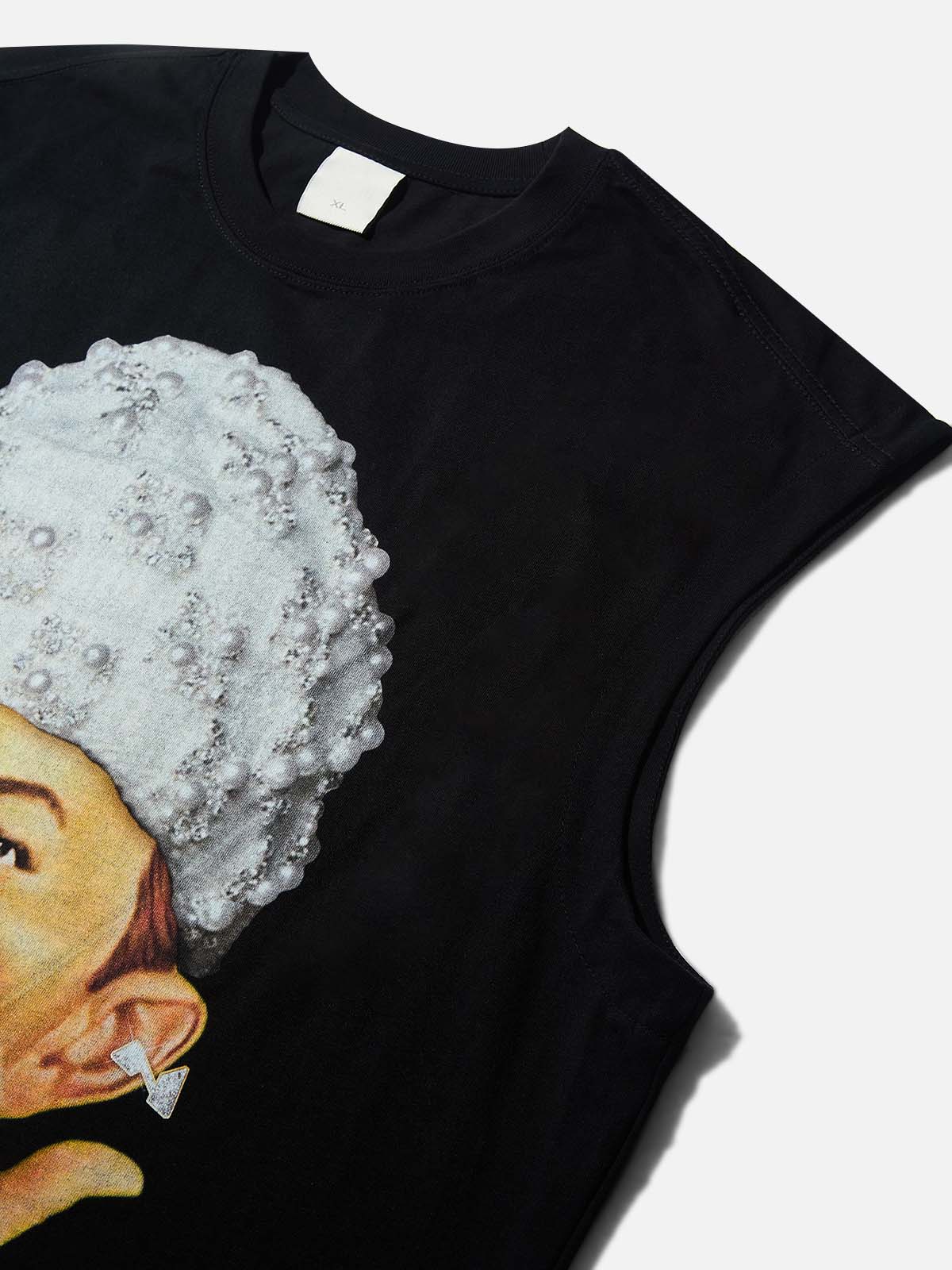 Bad Boy Headband Pearl Hat Printed Tank Top - Image 3