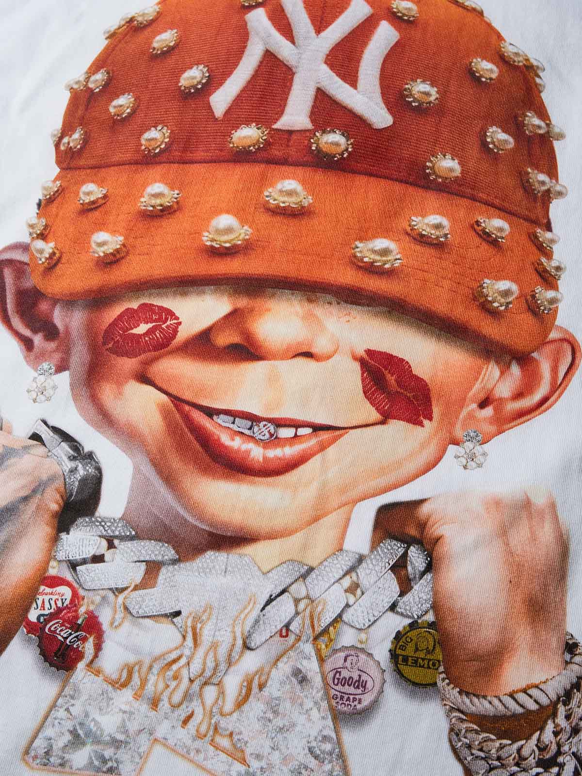 Bad Boy Holding a Big Necklace Print T-shirt - Image 6