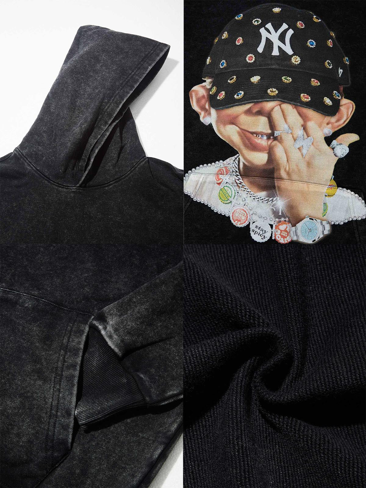 High quality Bad Boy Trendy Hip-Hop Personalized Print Hoodie - Image 3