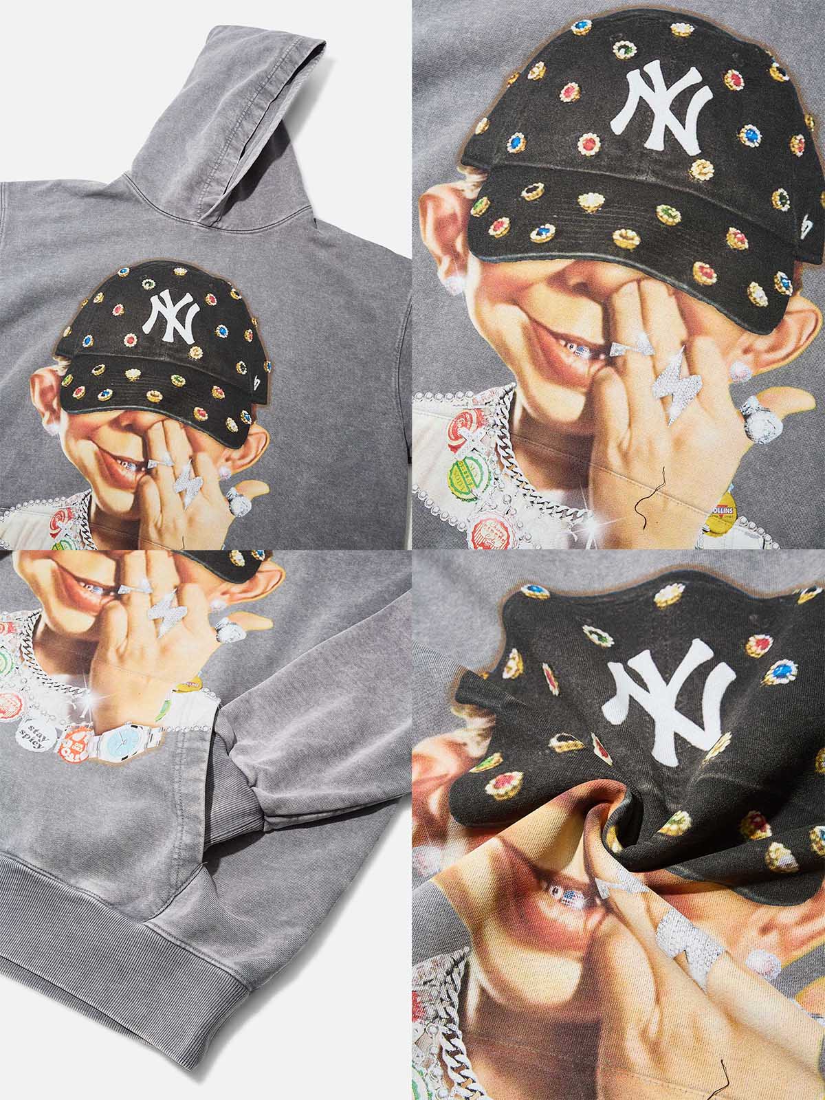 High quality Bad Boy Trendy Hip-Hop Personalized Print Hoodie - Image 7