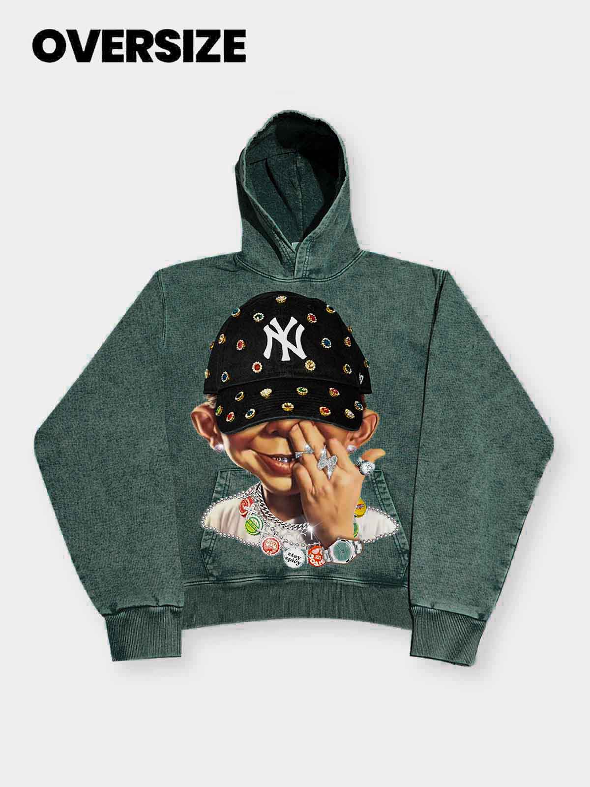 High quality Bad Boy Trendy Hip-Hop Personalized Print Hoodie - Image 8