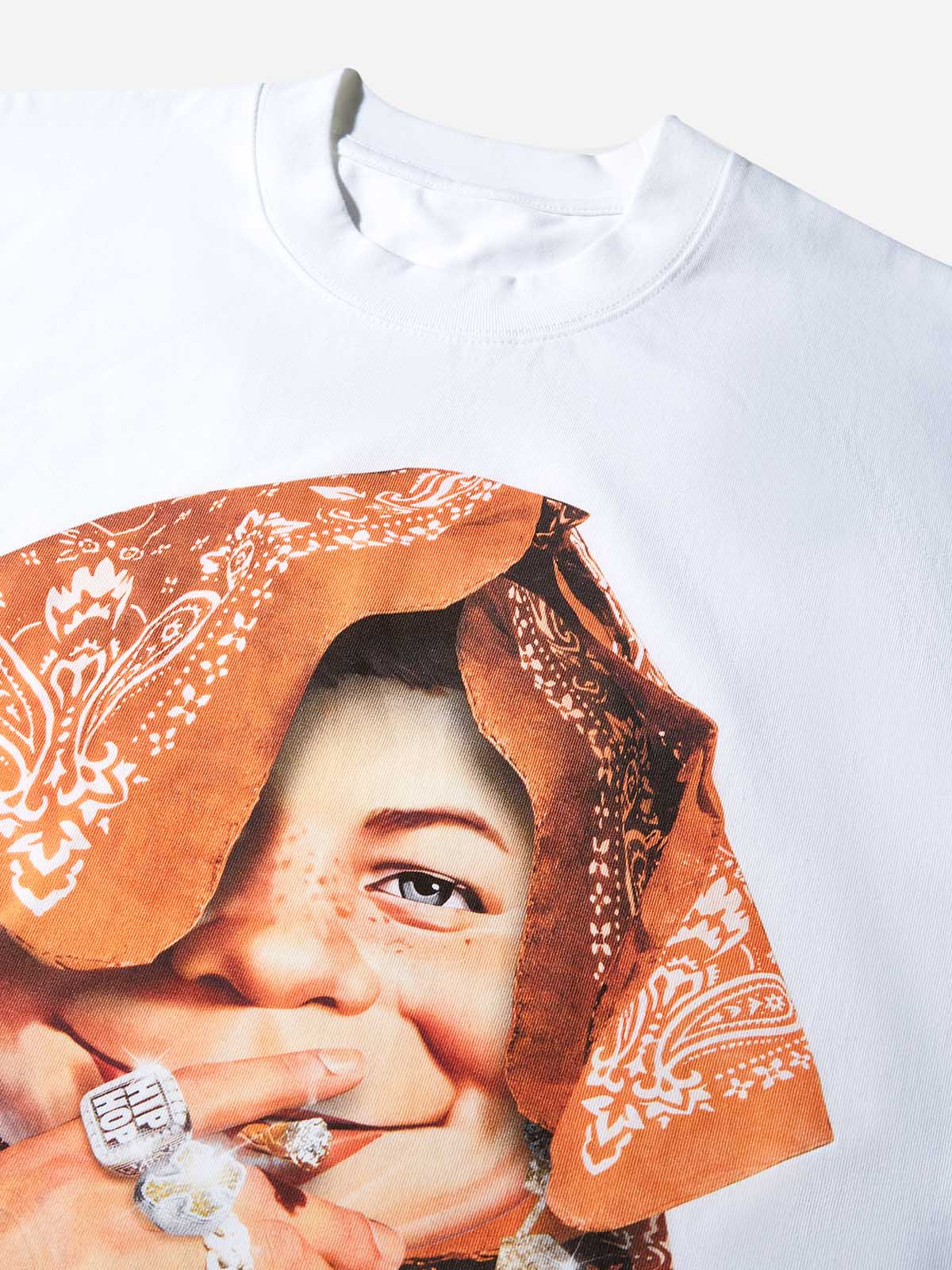NOISSEY "Bad Boy" Orange Bandana Portrait Cooling Boxy Tee - Image 5