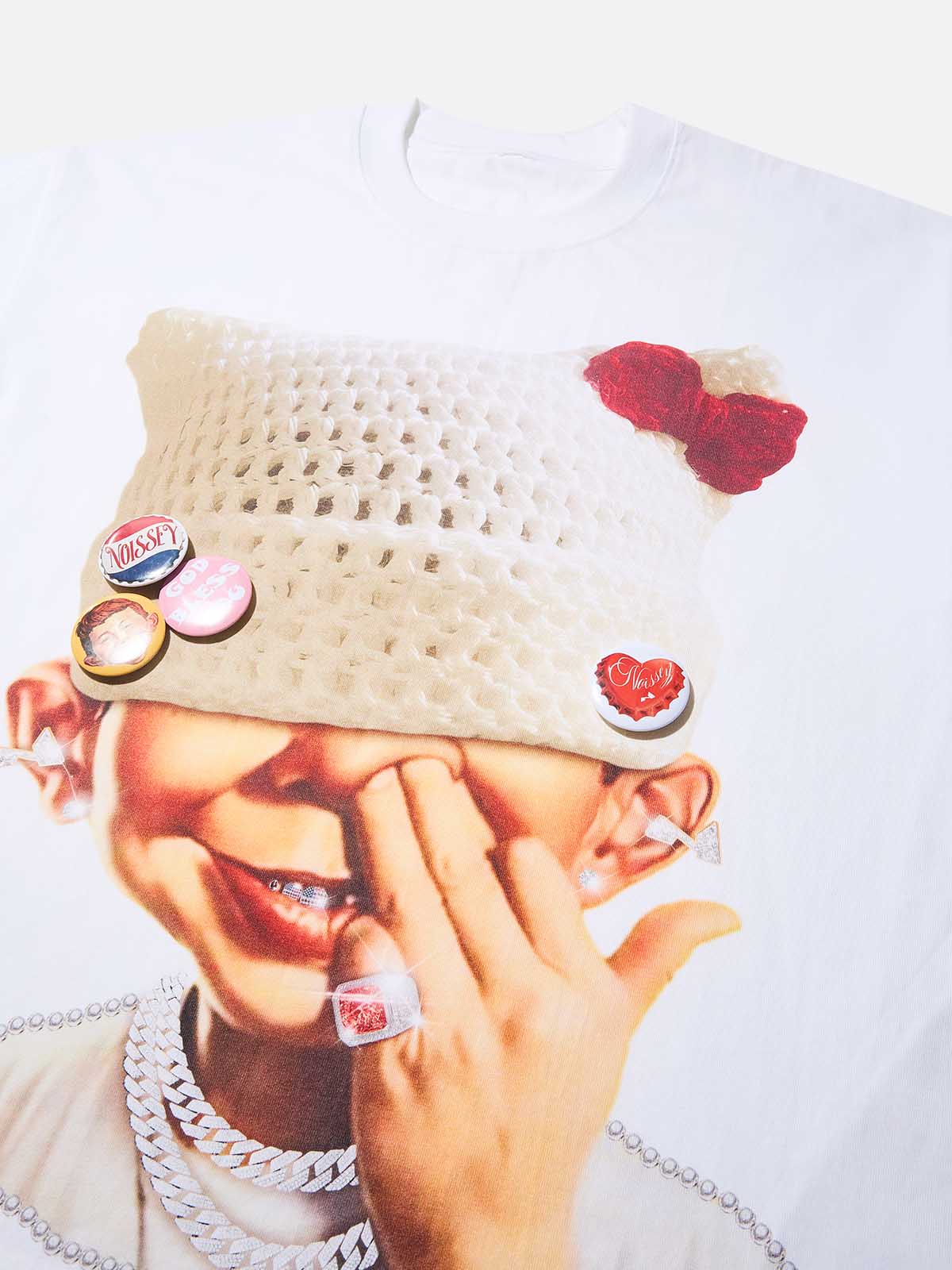 NOISSEY "Bad Boy" DIY Crochet Beanie Cooling Heavyweight Tee (4 Pins Included) - Image 7
