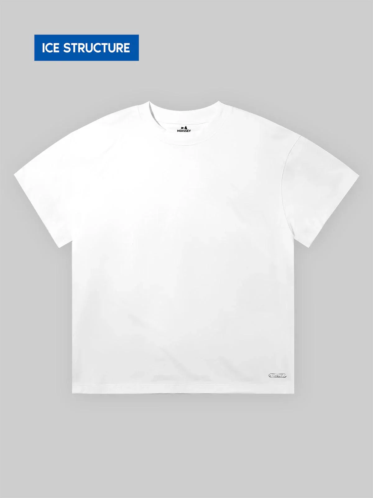 Blue and white "Find your voice in the noise" N-letter pattern short-sleeve T-shirt - Image 3