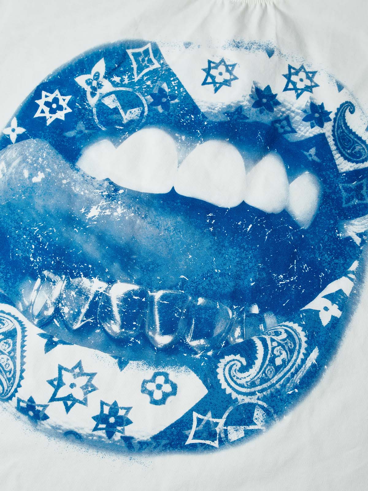 NOISSEY Blue Paisley Grillz Boxy Heavyweight Cooling Tee - Image 2