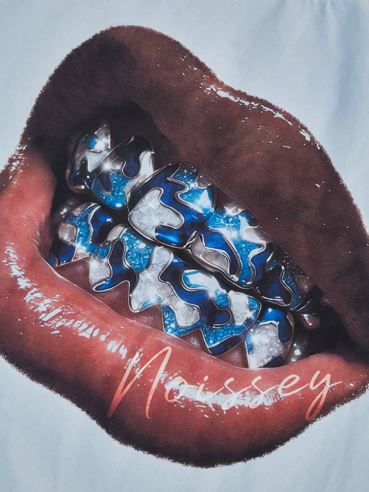 Blue Diamond Camo Grillz Print Boxy Tee - Urban Oversized Streetwear - Image 7