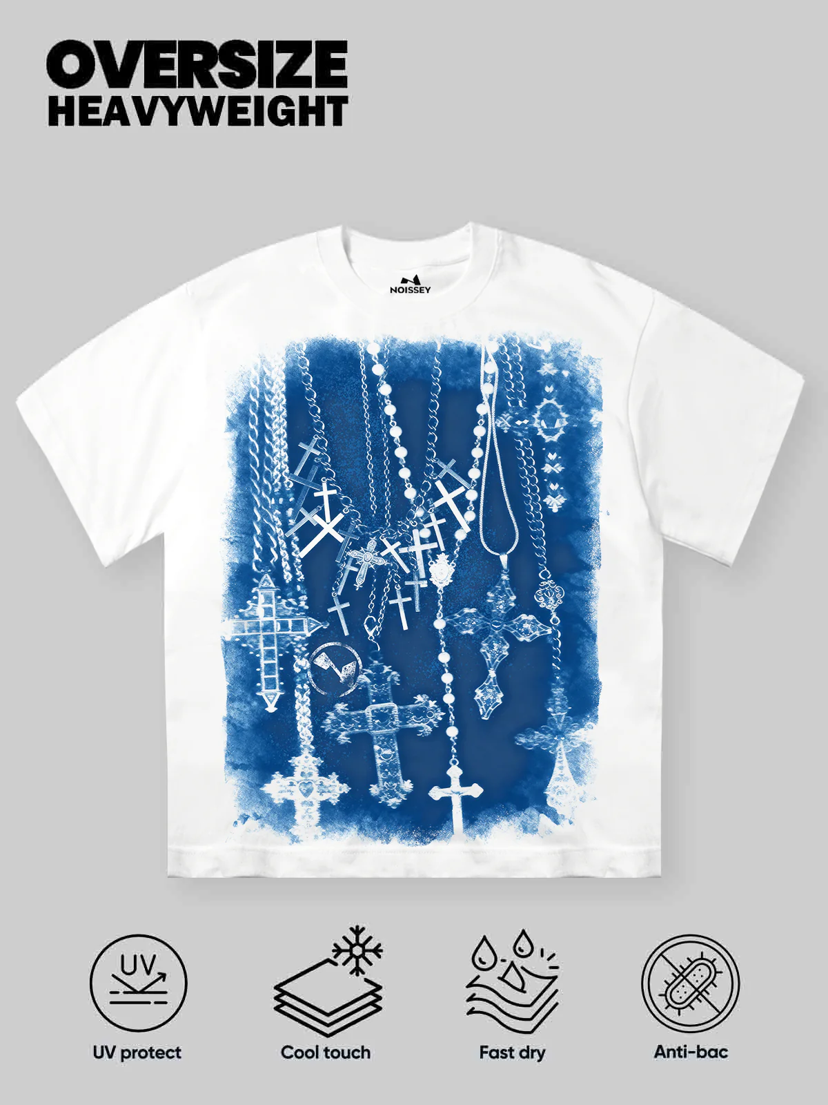 Blueprint Vintage Cross Print T-shirt - Image 2