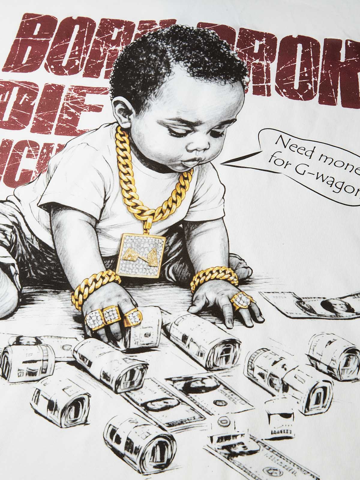Born Broke Die Rich Kids T-Shirt - Motivational Slogan Streetwear - Image 8