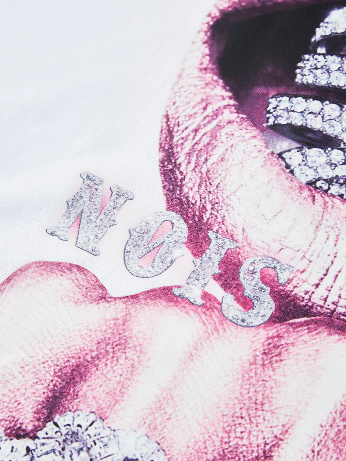 BOUNCE BACK© Pink Silver Diamond-Rich Printed T-shirt - Image 8
