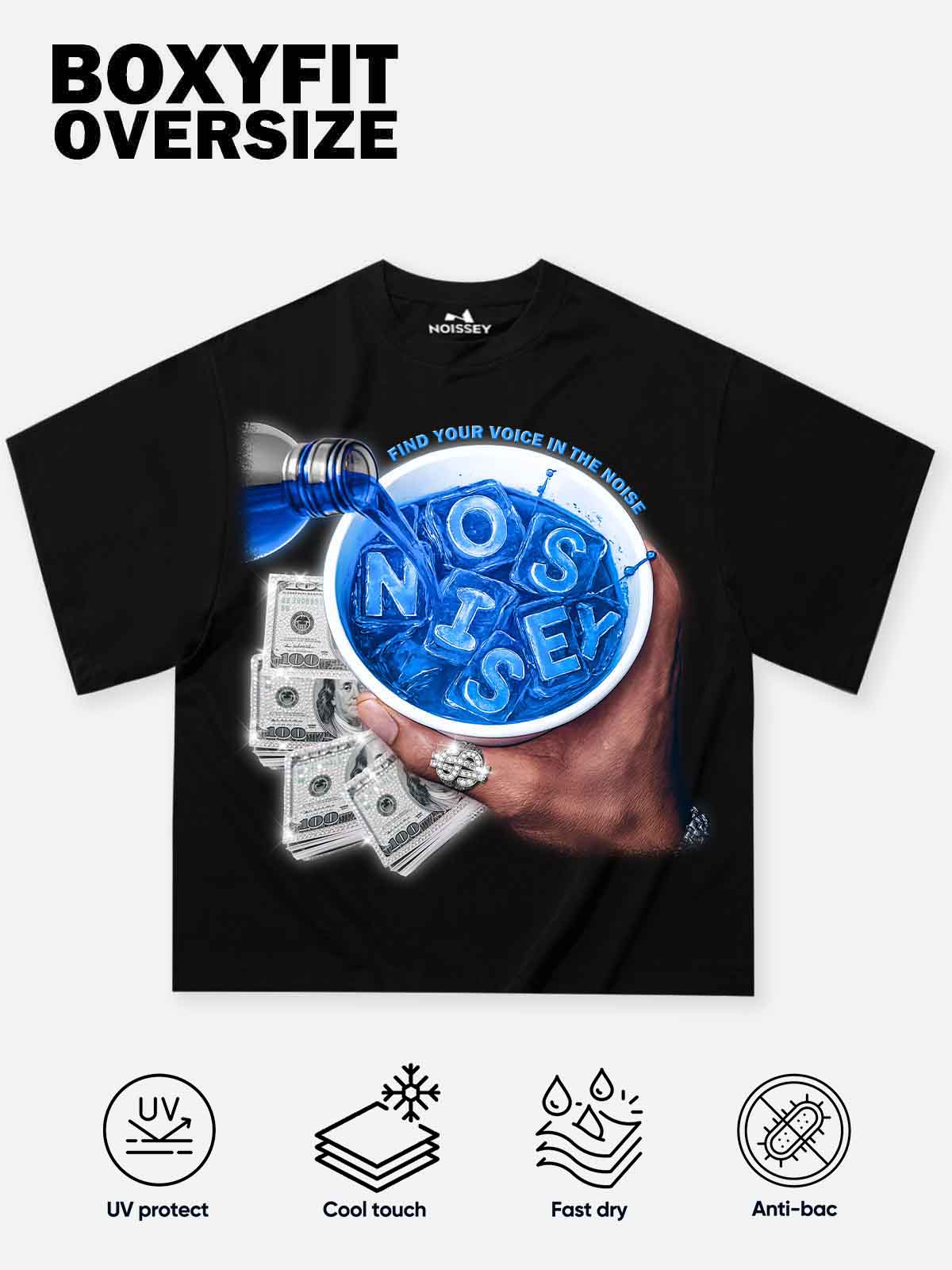 Boxy Oversized T-shirt "Cheers to Money" - Image 2