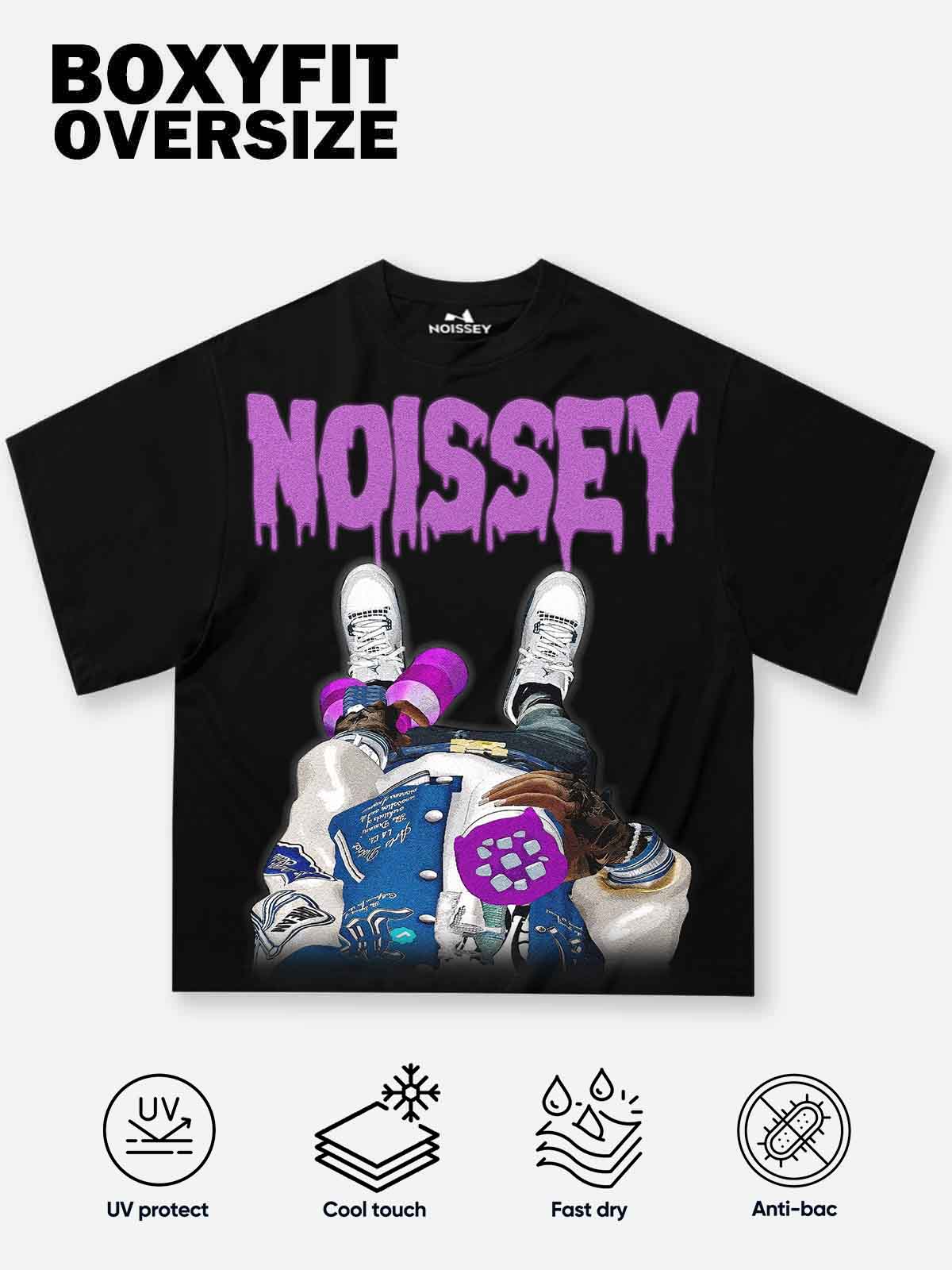Boxy Oversized T-shirt "First-Person Game Interface Character Print" - Image 2