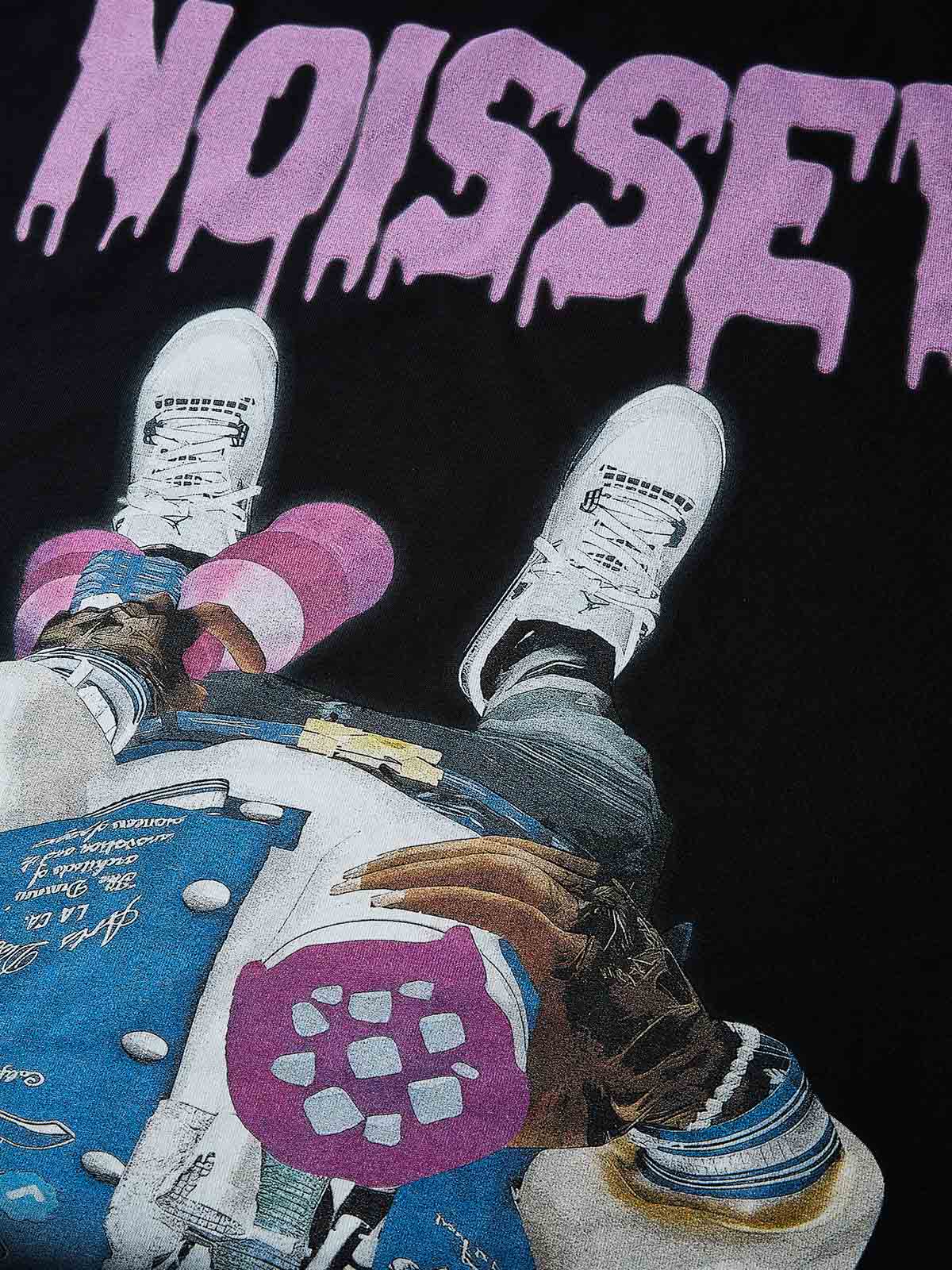 Boxy Oversized T-shirt "First-Person Game Interface Character Print" - Image 8
