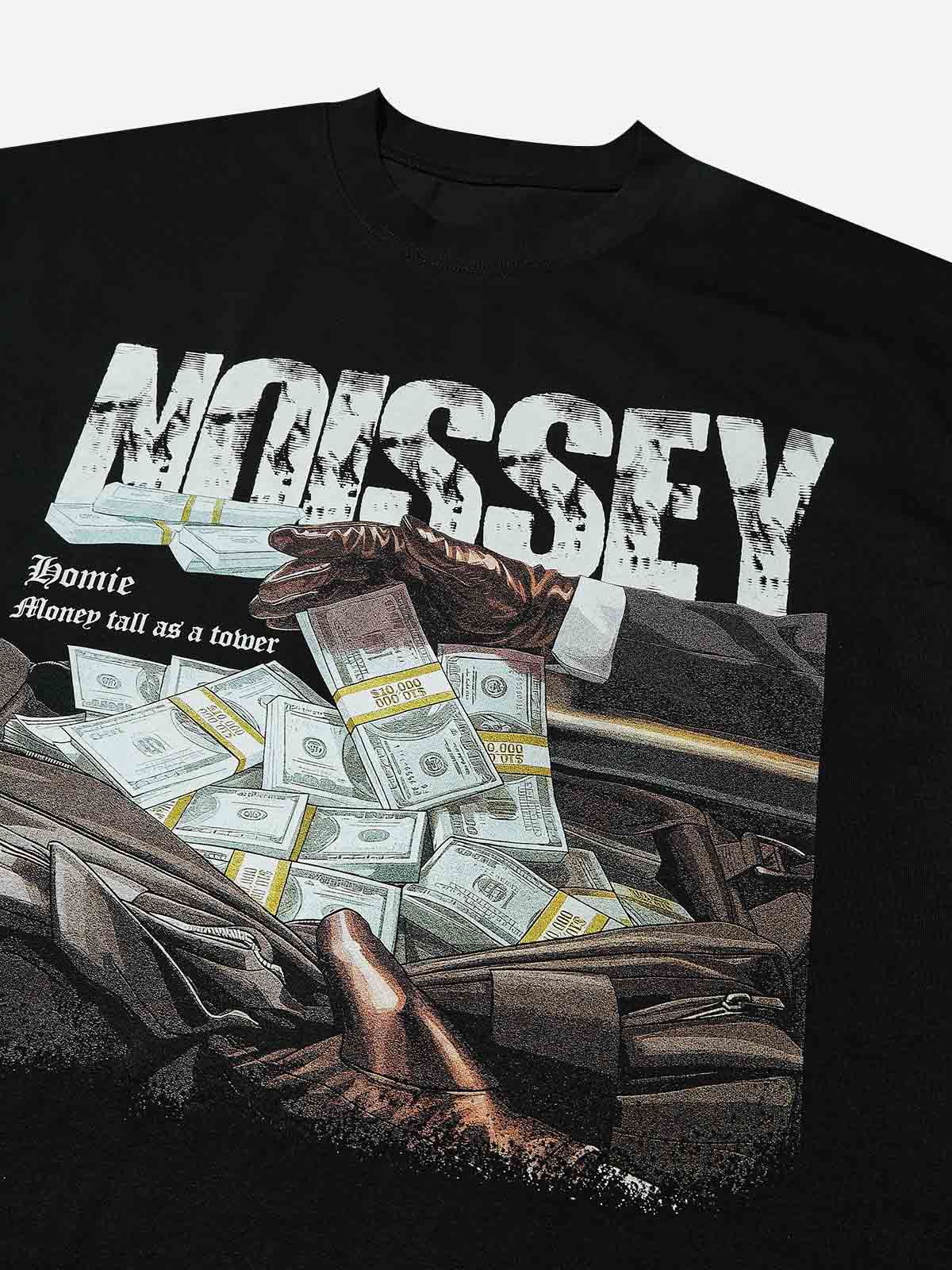 Boxy Oversized T-shirt - "Homie, Money Tall as a Tower" Print - Image 4