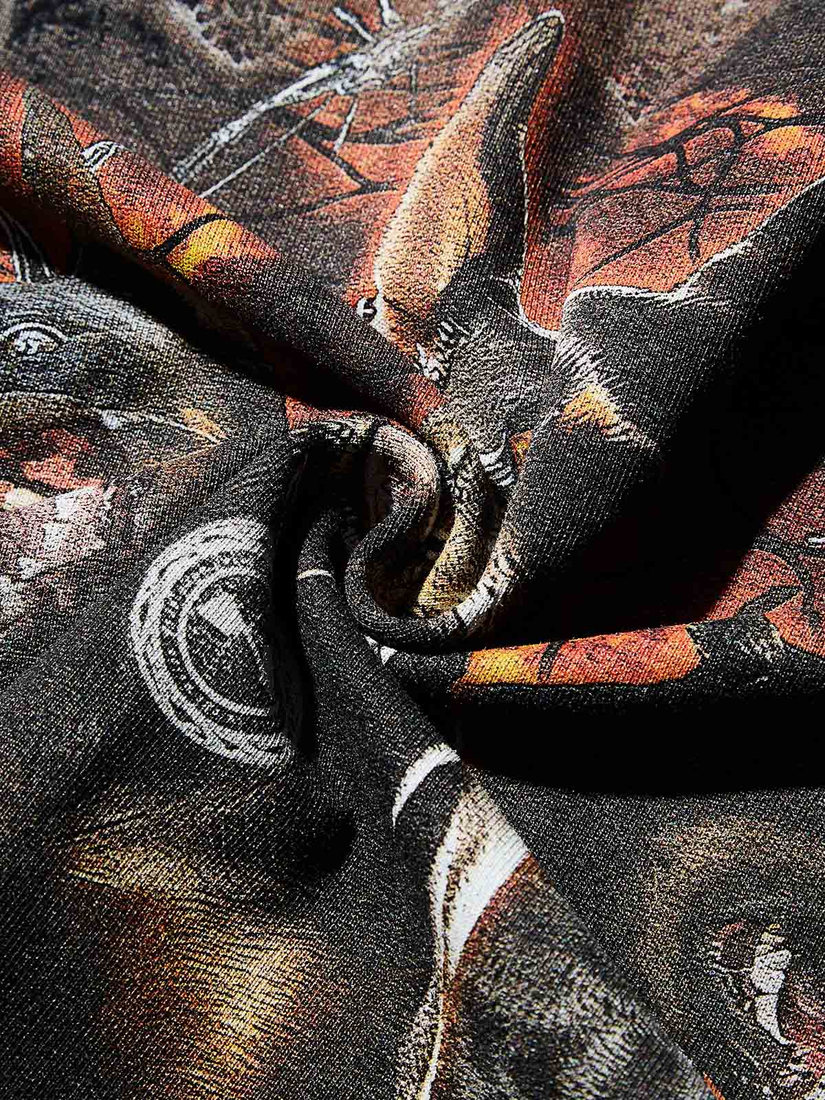 Boxy Oversized T-shirt "Three-Headed Doberman Breaking Through Barbed Wire" - Image 9