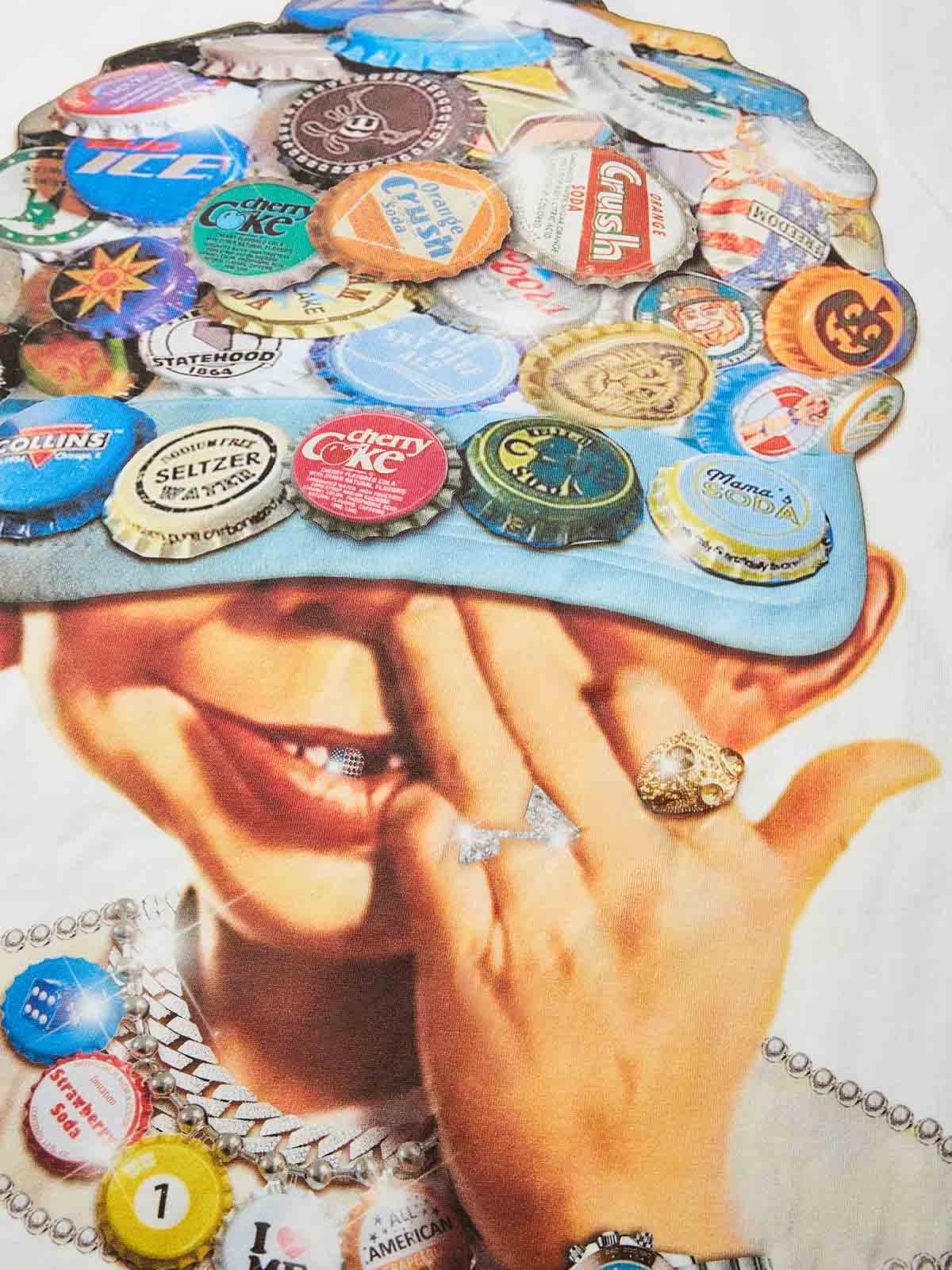 Boxy Oversized T-shirt with Bab Boy Print and Bottle Cap Art Baseball Cap - Image 9
