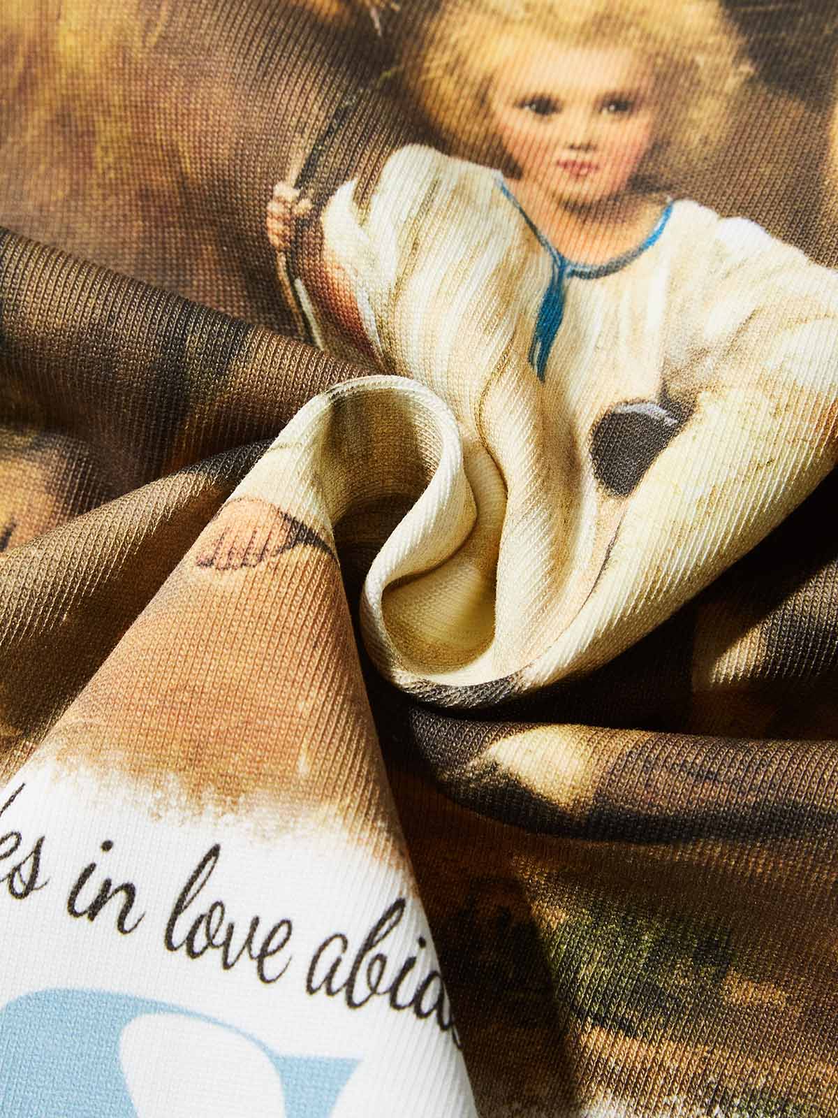 Boxy Oversized T-shirt with Being Surrounded by Love Printed - Image 10