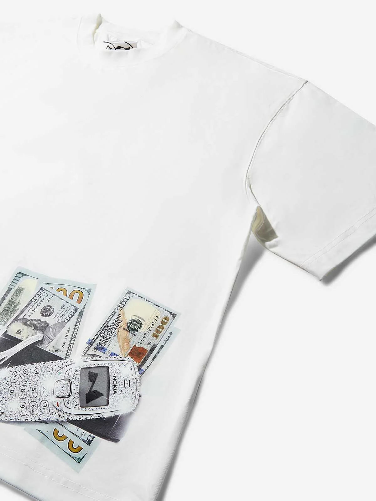 Boxy Oversized T-Shirt with "Pin Money at Waist" Print - Image 10