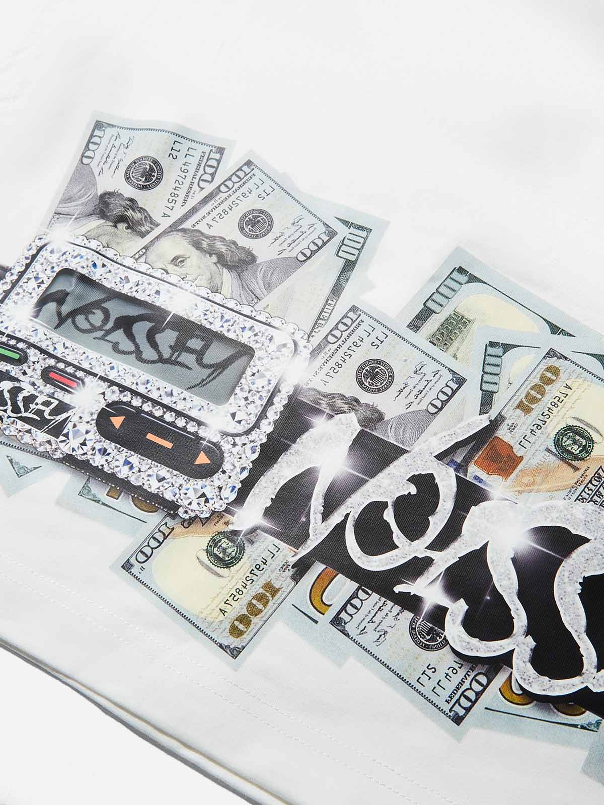 Boxy Oversized T-Shirt with "Pin Money at Waist" Print - Image 11