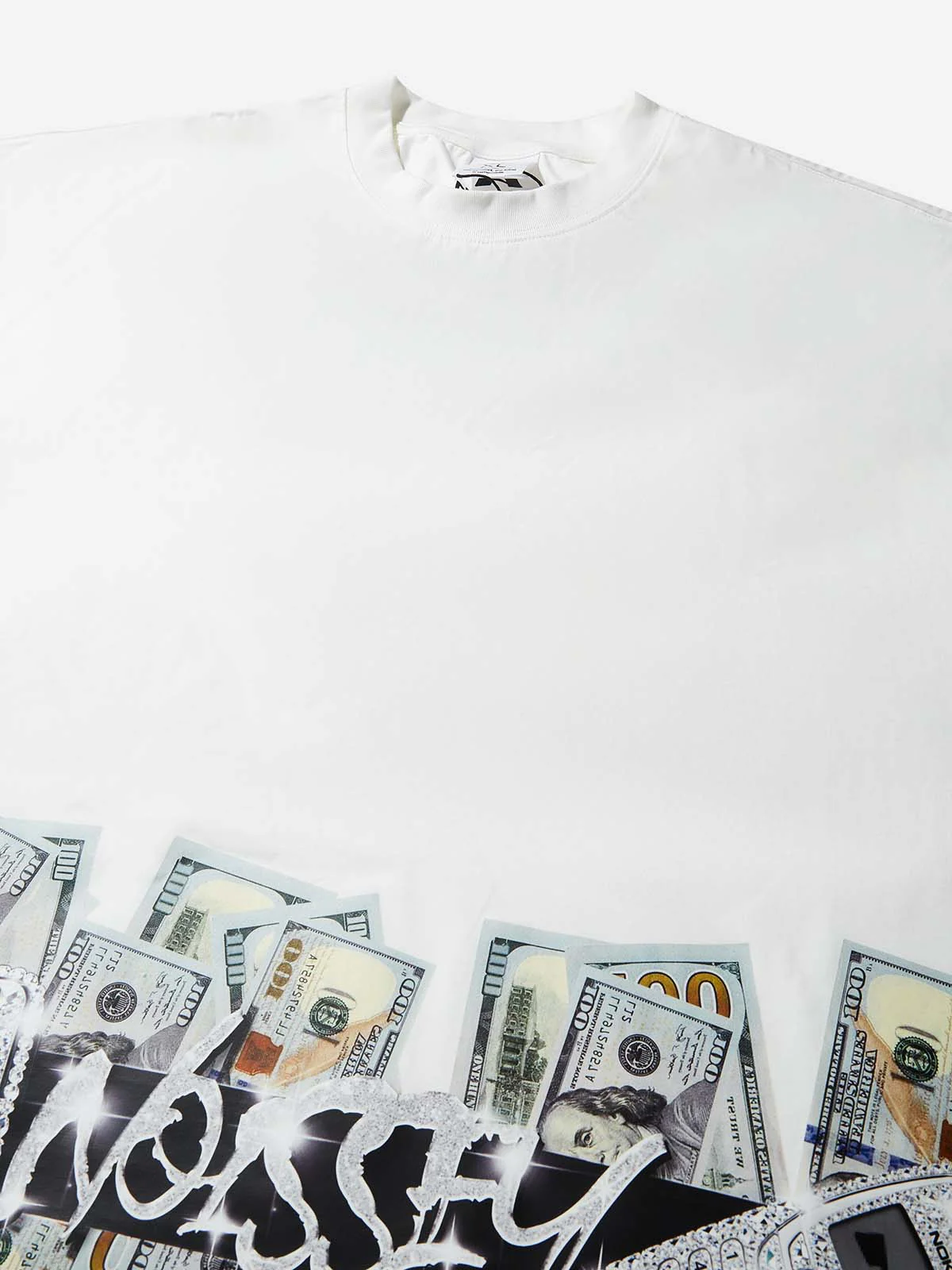 Boxy Oversized T-Shirt with "Pin Money at Waist" Print - Image 9