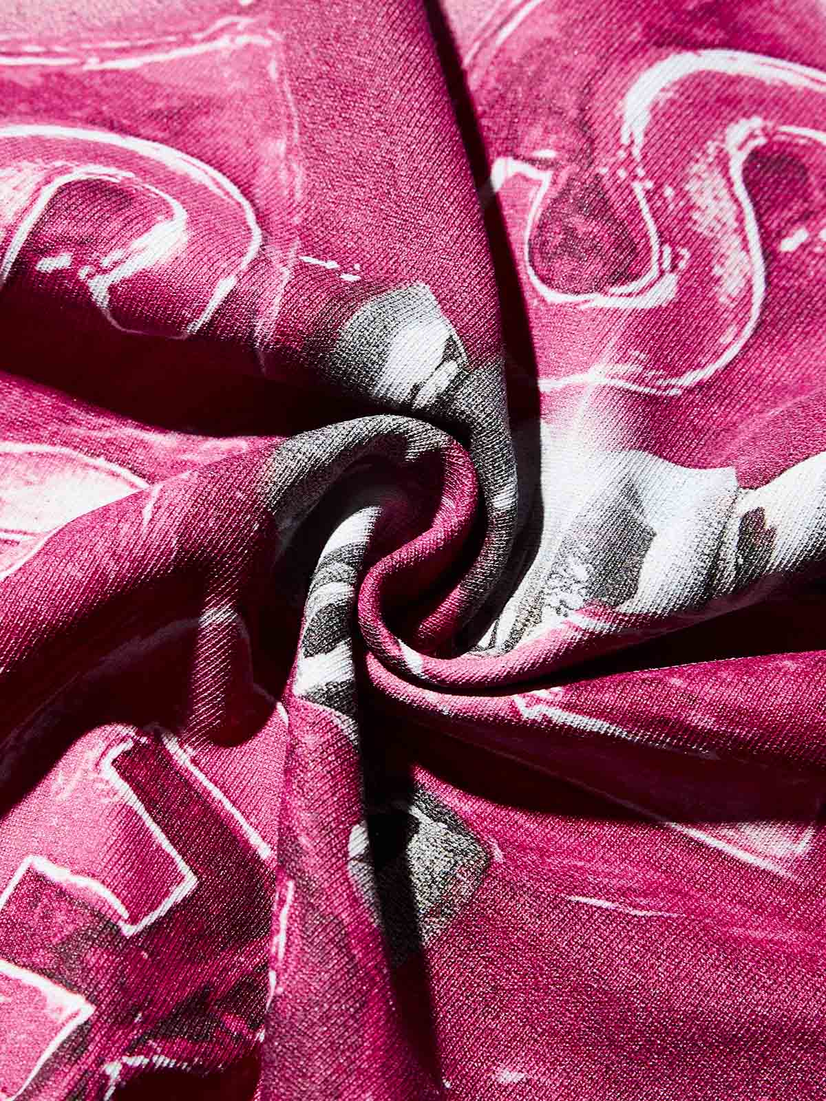 Boxy Oversized T-shirt with Pink Icy Drink Print - Image 11