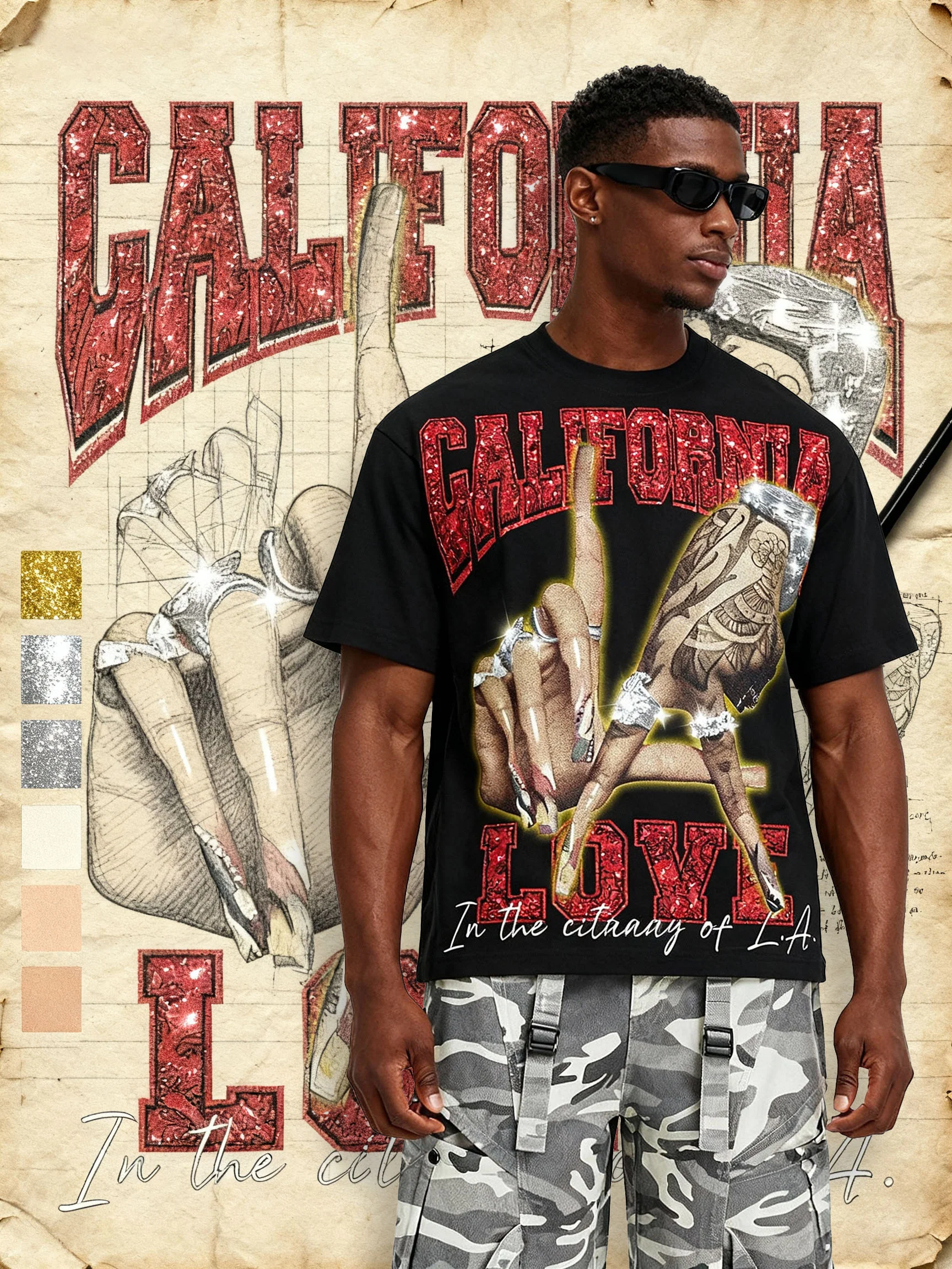California Love! Boxy Oversized T-shirt - Image 3