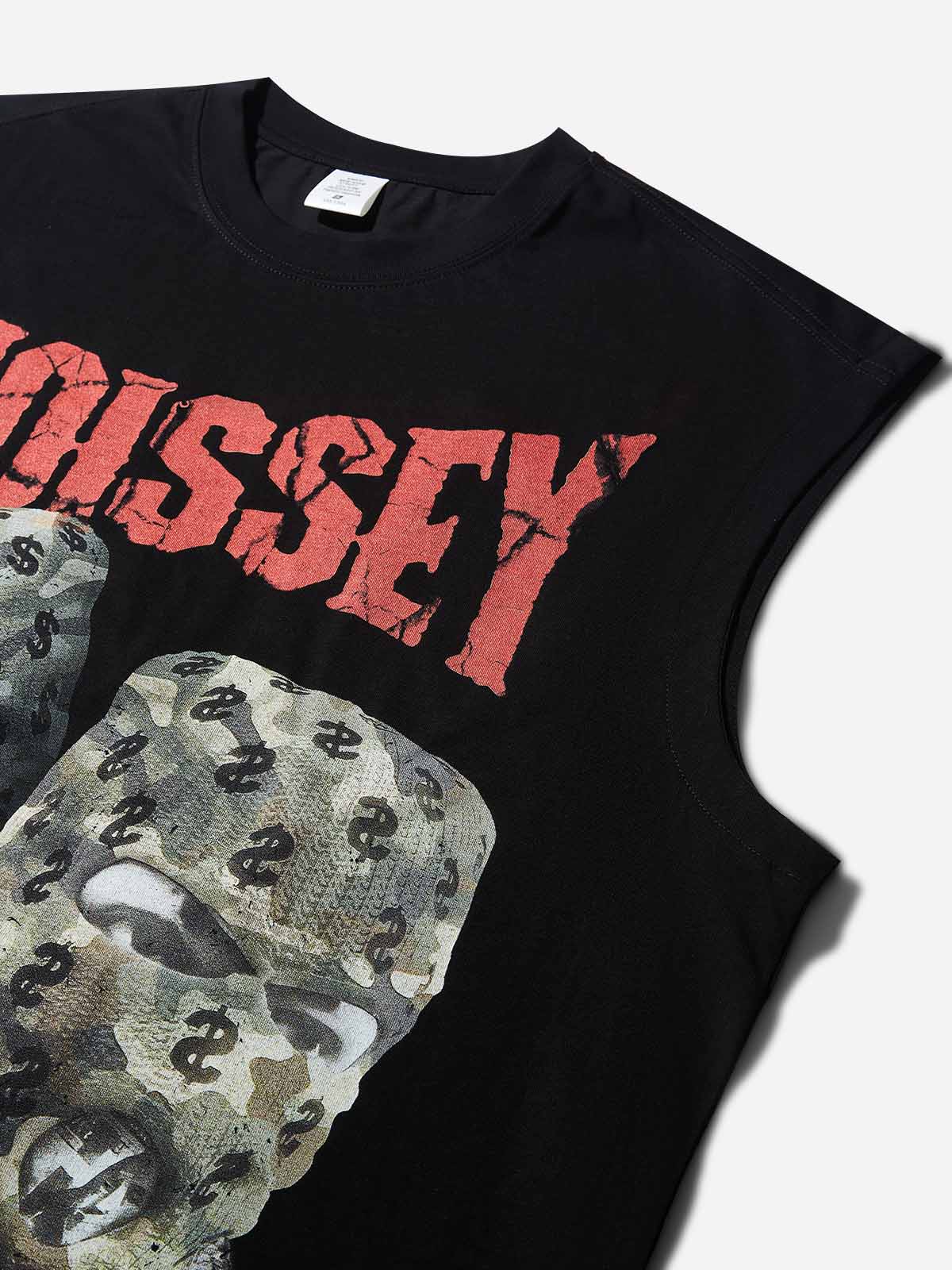 Camo Double Head Mask Print Tank Top - Image 4