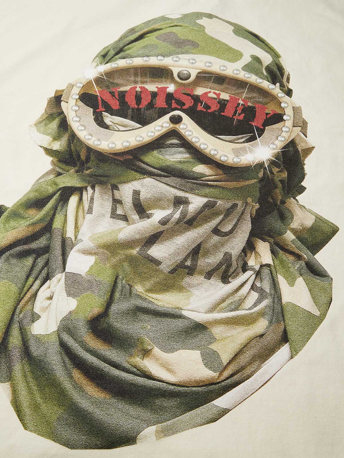 Camouflage Desert Art Headscarf Print Boxy Oversized T-shirt - Image 11