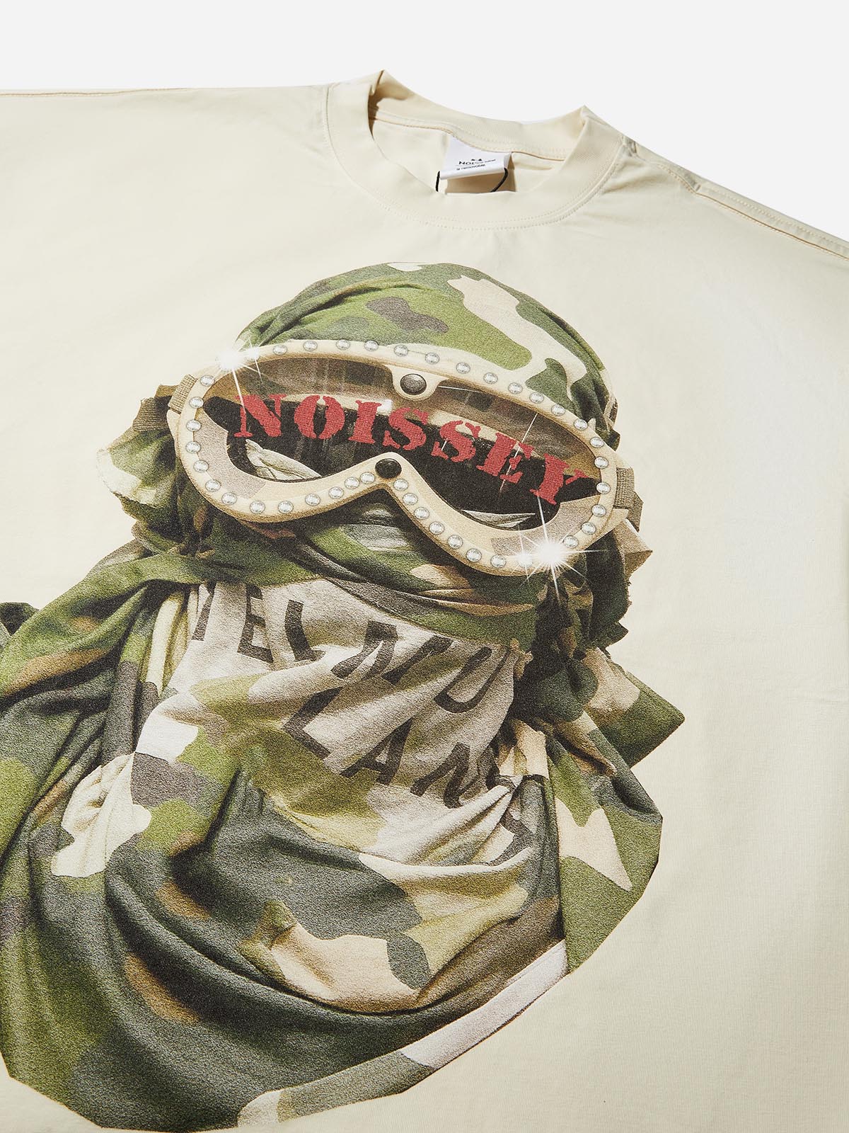 Camouflage Desert Art Headscarf Print Boxy Oversized T-shirt - Image 8