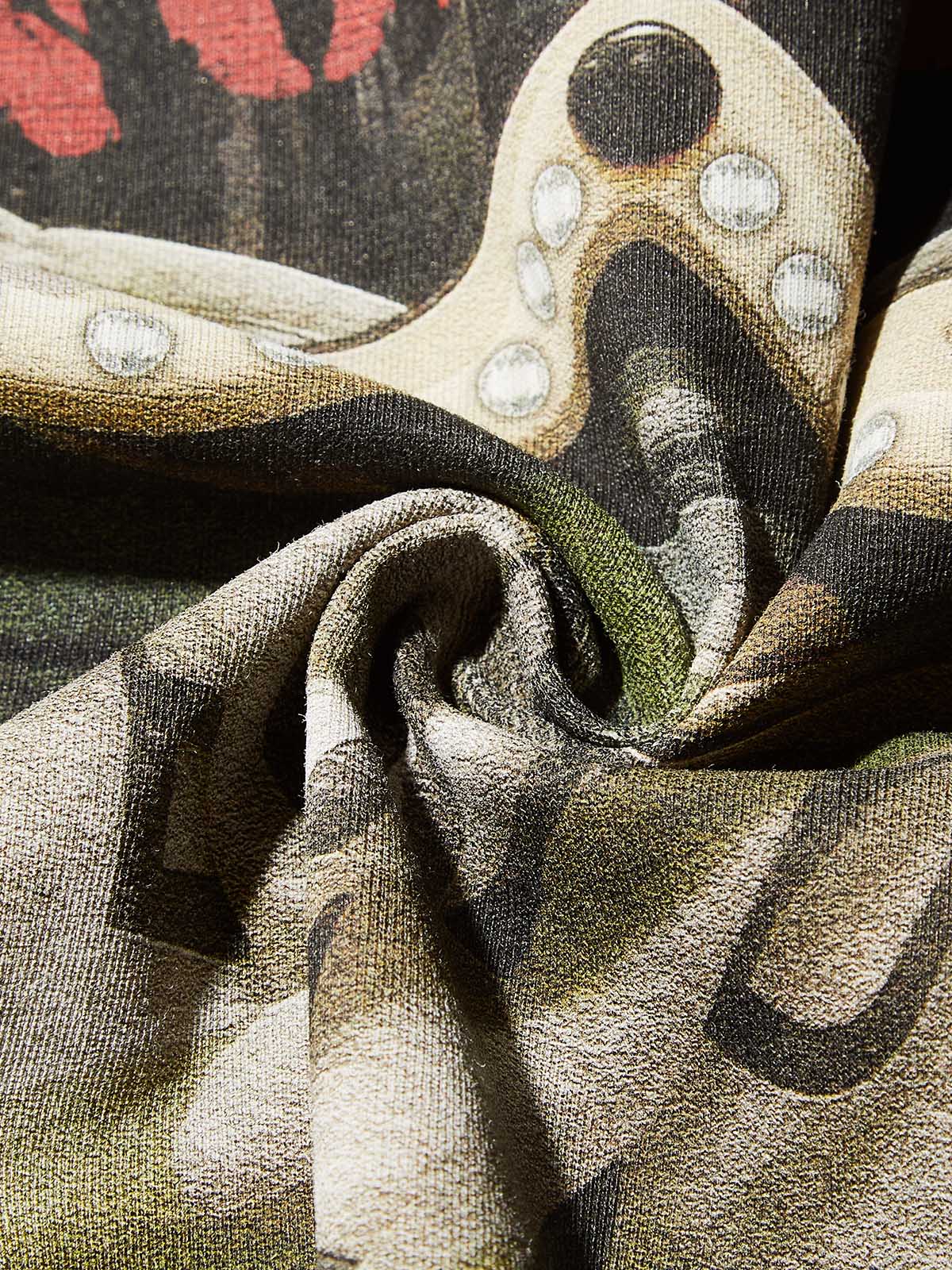 Camouflage Desert Art Headscarf Print Boxy Oversized T-shirt - Image 9