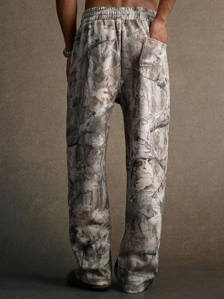 Camouflage Fleece-Lined Sweatpants - Image 3