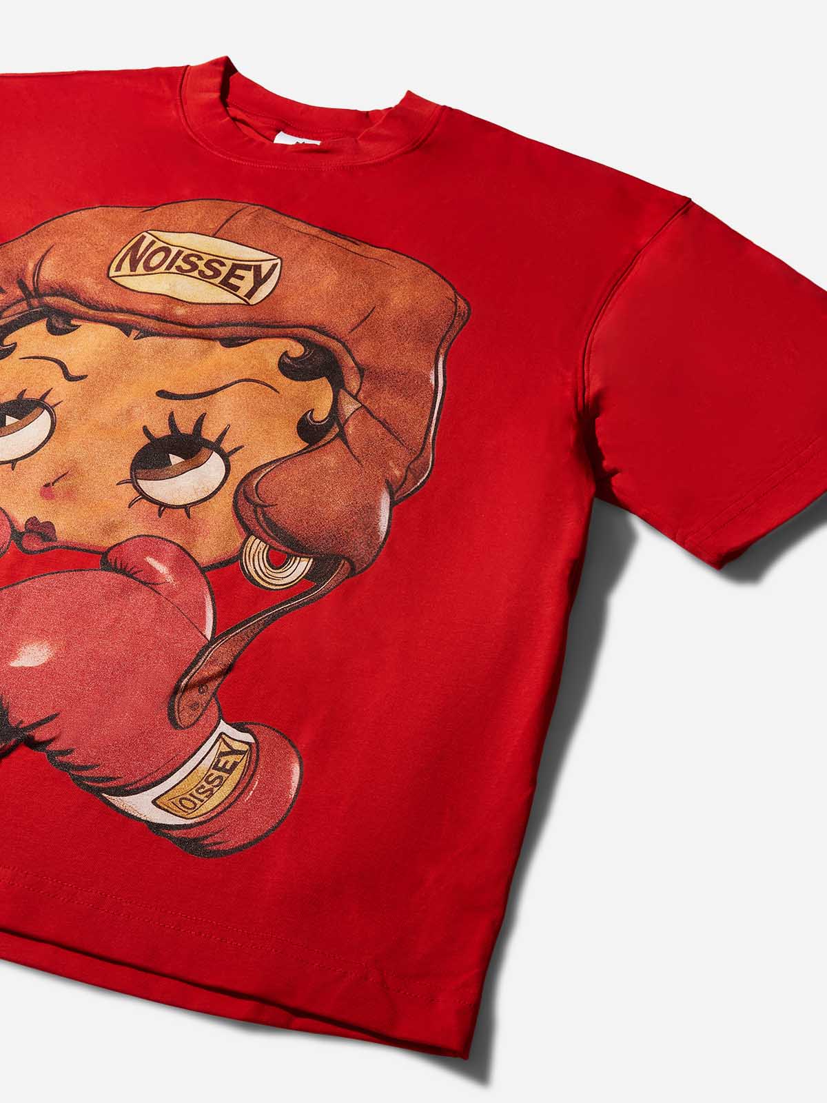 Cartoon Girl Boxing Print Boxy Oversized T-shirt - Image 11