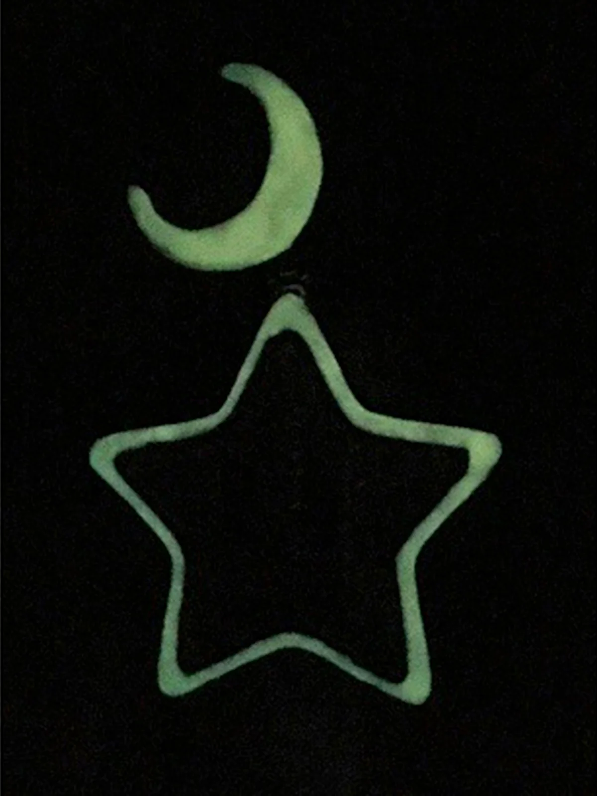 Cartoon Night Glowing Star Hip-hop Necklace with Rhinestone - Image 6