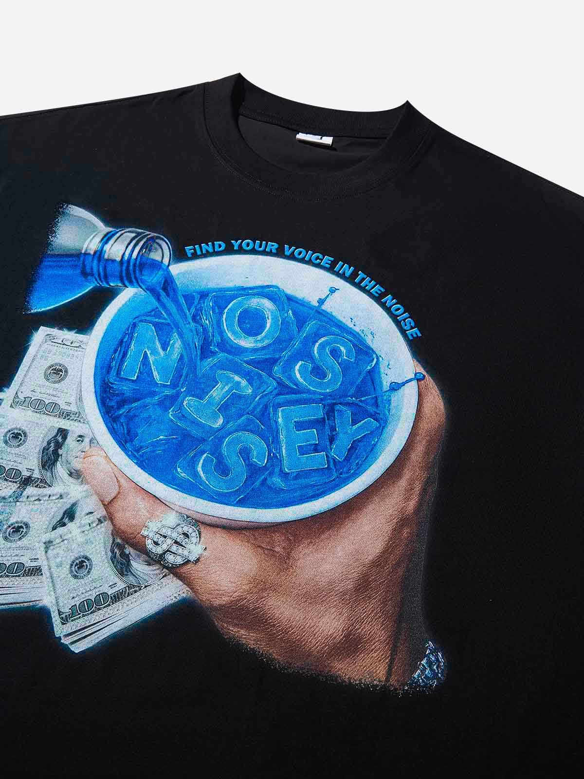 NOISSEY "Cheers to Money" Blue Soup Heavyweight Boxy Tee | Find Your Voice - Image 3