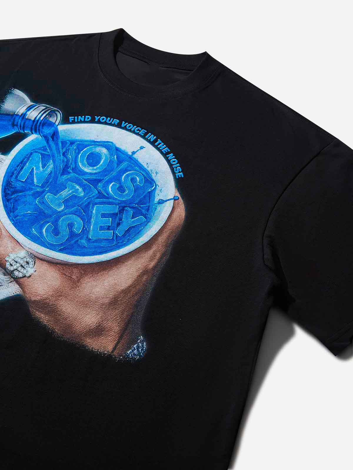 NOISSEY "Cheers to Money" Blue Soup Heavyweight Boxy Tee | Find Your Voice - Image 4