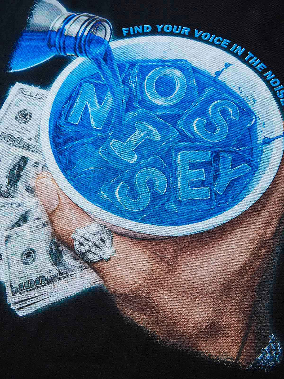 NOISSEY "Cheers to Money" Blue Soup Heavyweight Boxy Tee | Find Your Voice - Image 5