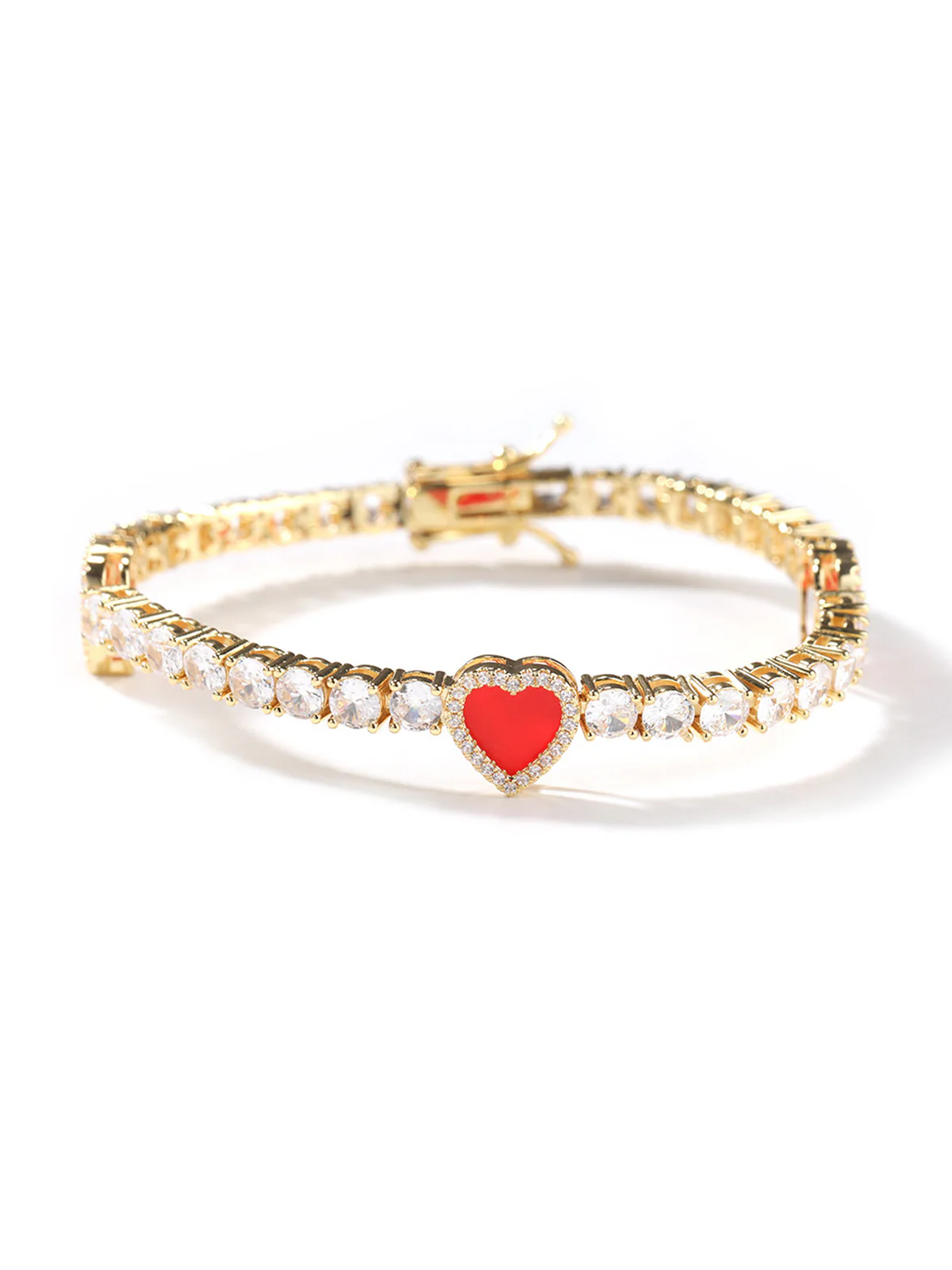 Colorful Heart Tennis Chain Premium Light Luxury Zircon Jewelry - Image 12