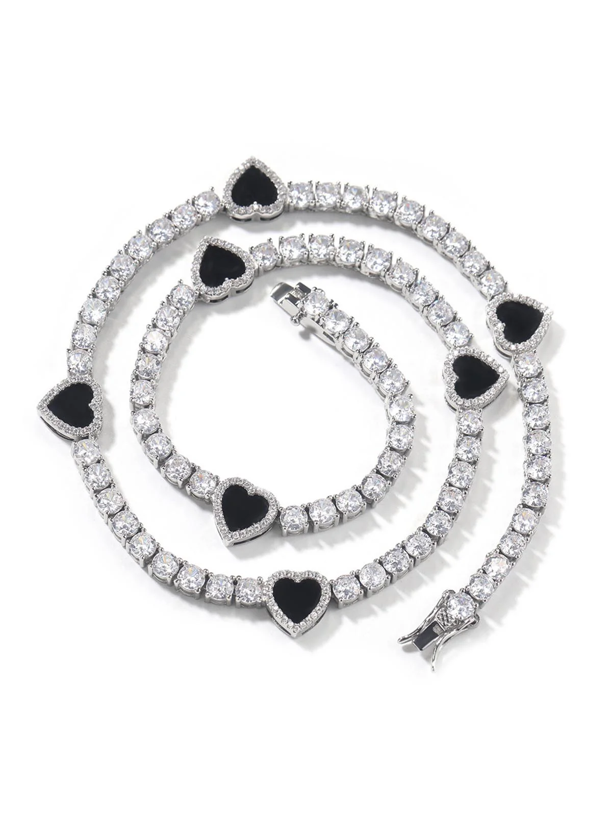Colorful Heart Tennis Chain Premium Light Luxury Zircon Jewelry - Image 13