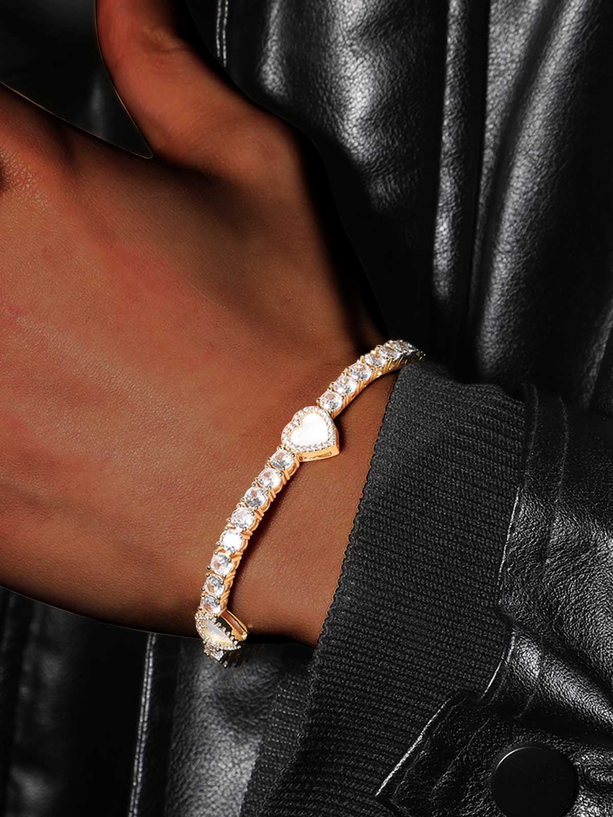 Colorful Heart Tennis Chain Premium Light Luxury Zircon Jewelry - Image 16