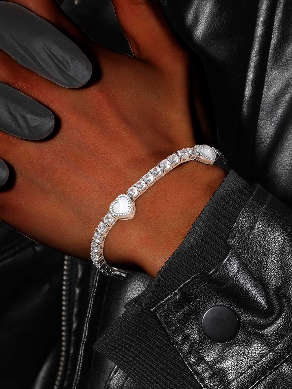 Colorful Heart Tennis Chain Premium Light Luxury Zircon Jewelry - Image 17
